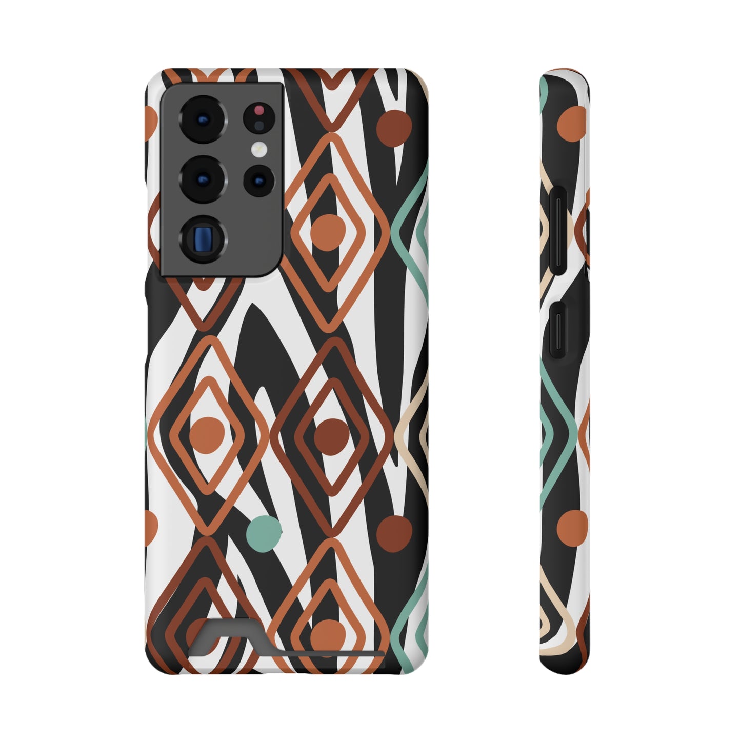 Ethnic Phone Case with Card Holder - Unique Phone Cases - Ethnic Print Phone Case