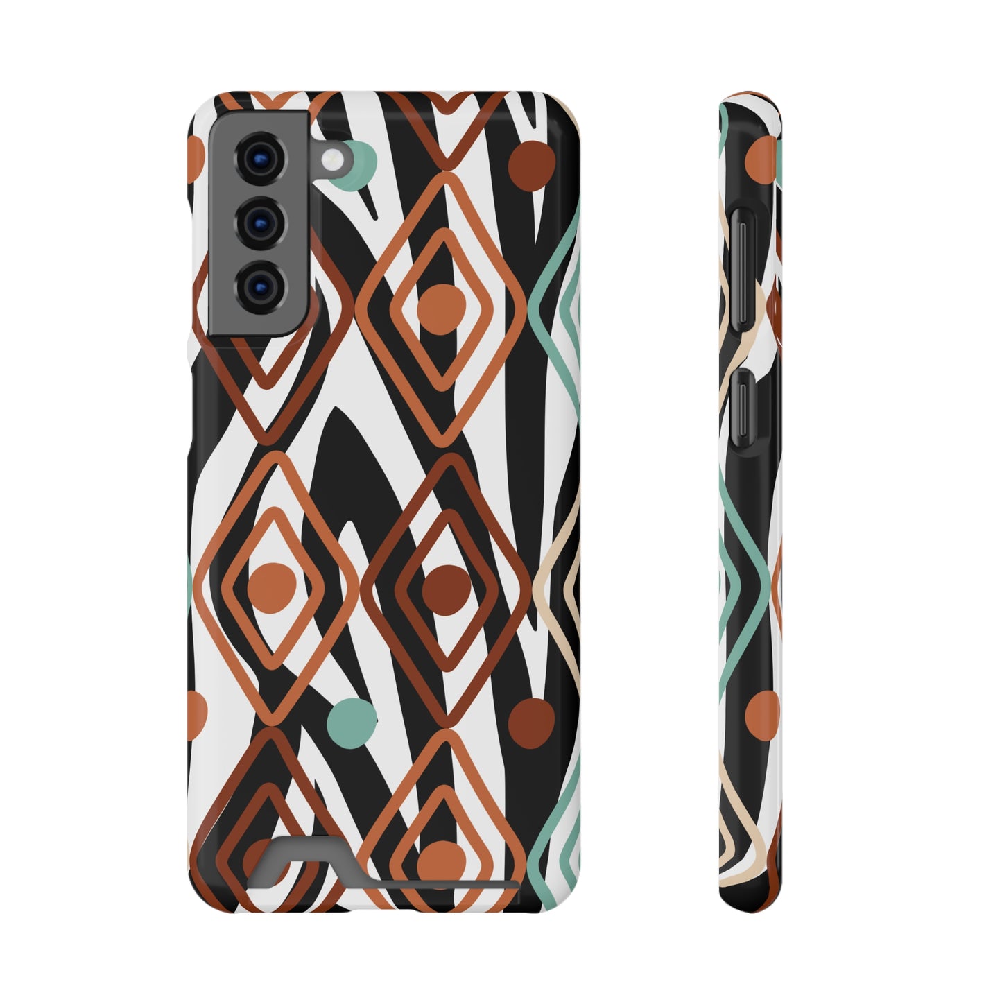 Ethnic Phone Case with Card Holder - Unique Phone Cases - Ethnic Print Phone Case