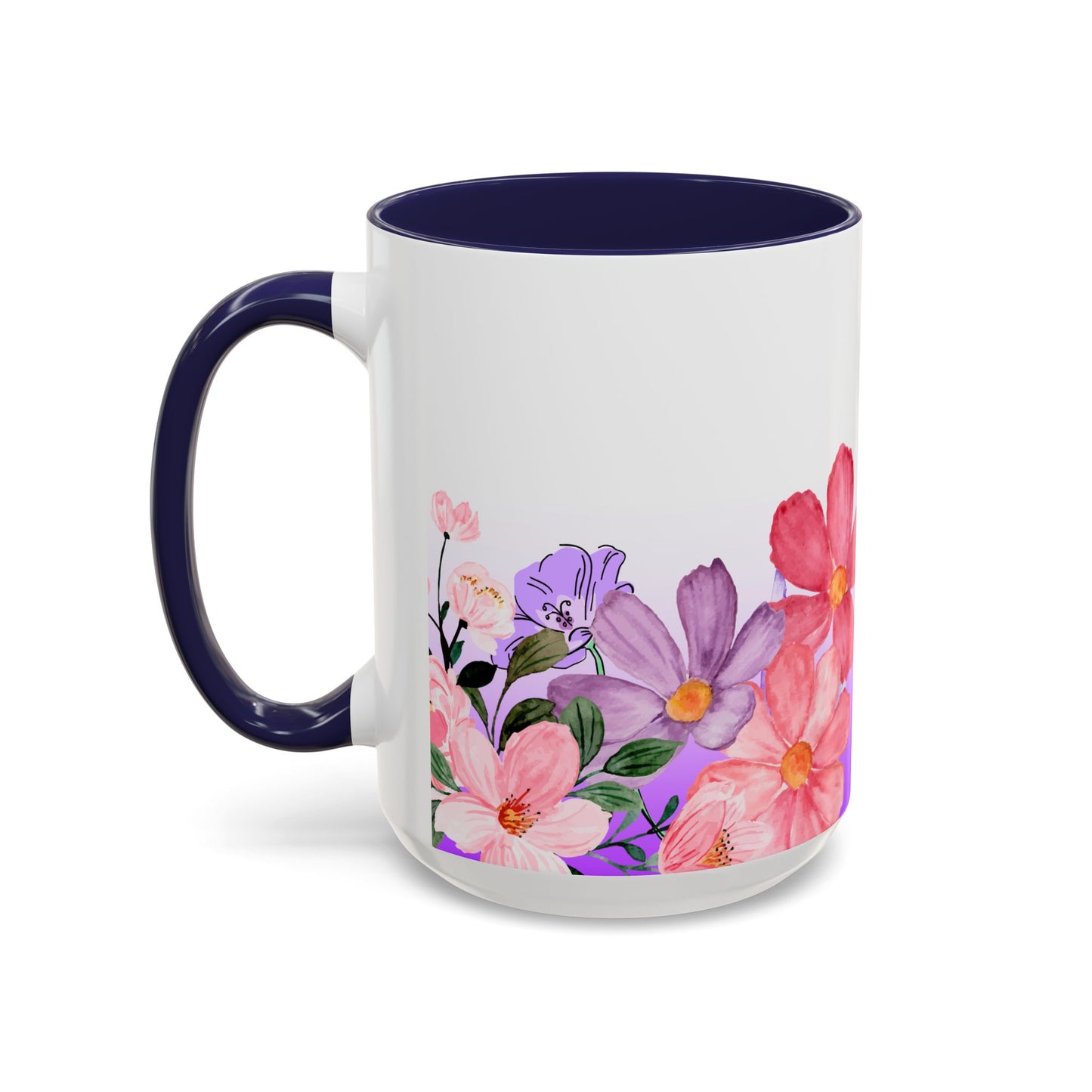 Inspirational Floral - Accent Coffee Mug (11, 15oz)