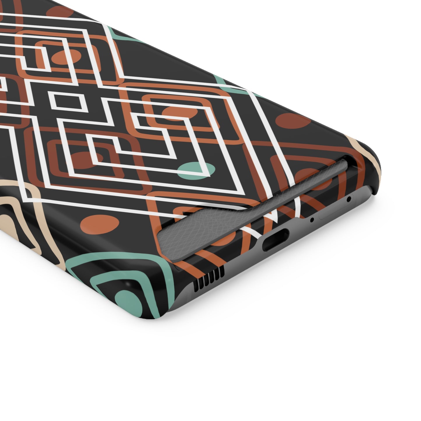 Ethnic Phone Case with Card Holder - Unique Phone Cases - Ethnic Print Phone Case