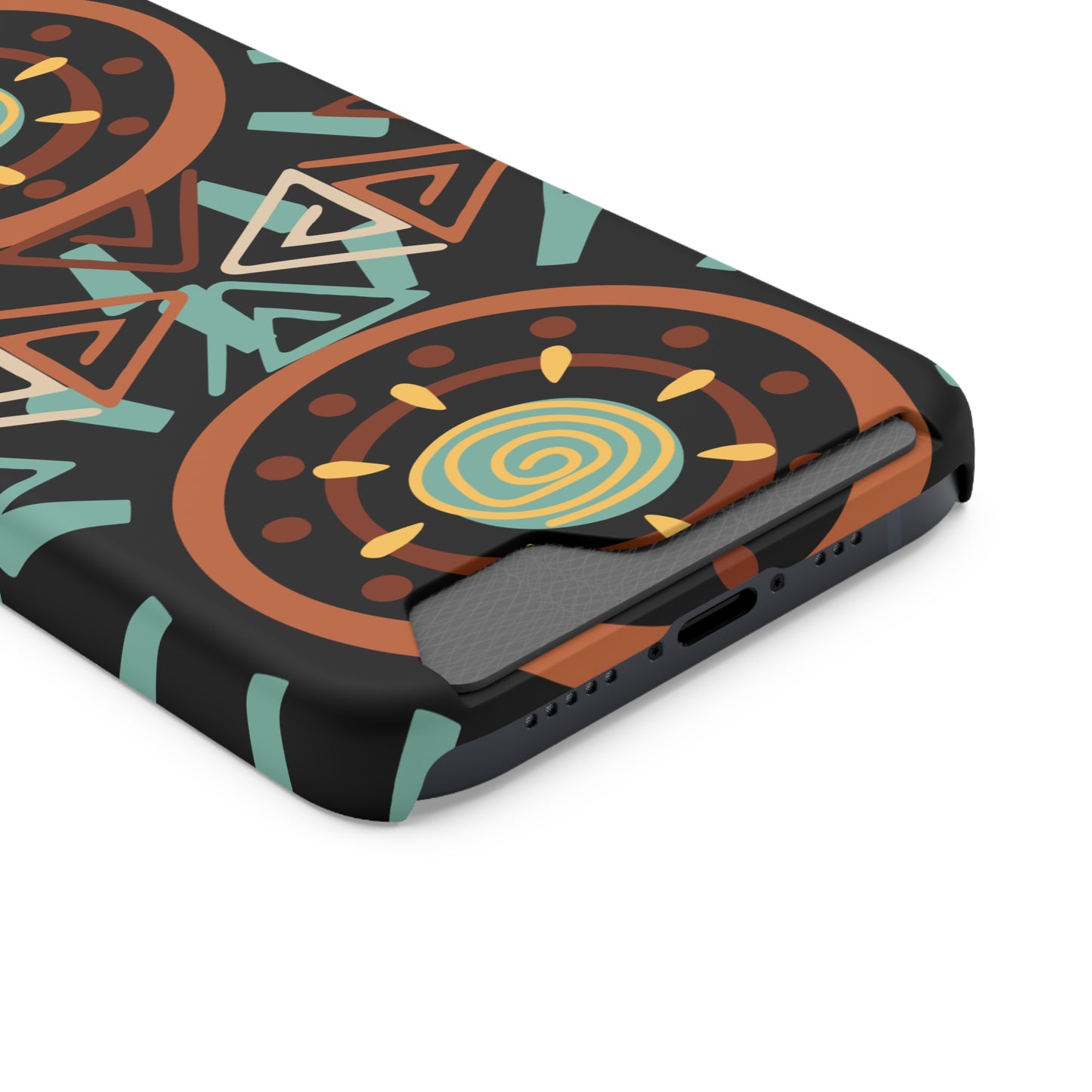 Ethnic Phone Case with Card Holder - Unique Phone Cases - Ethnic Print Phone Case