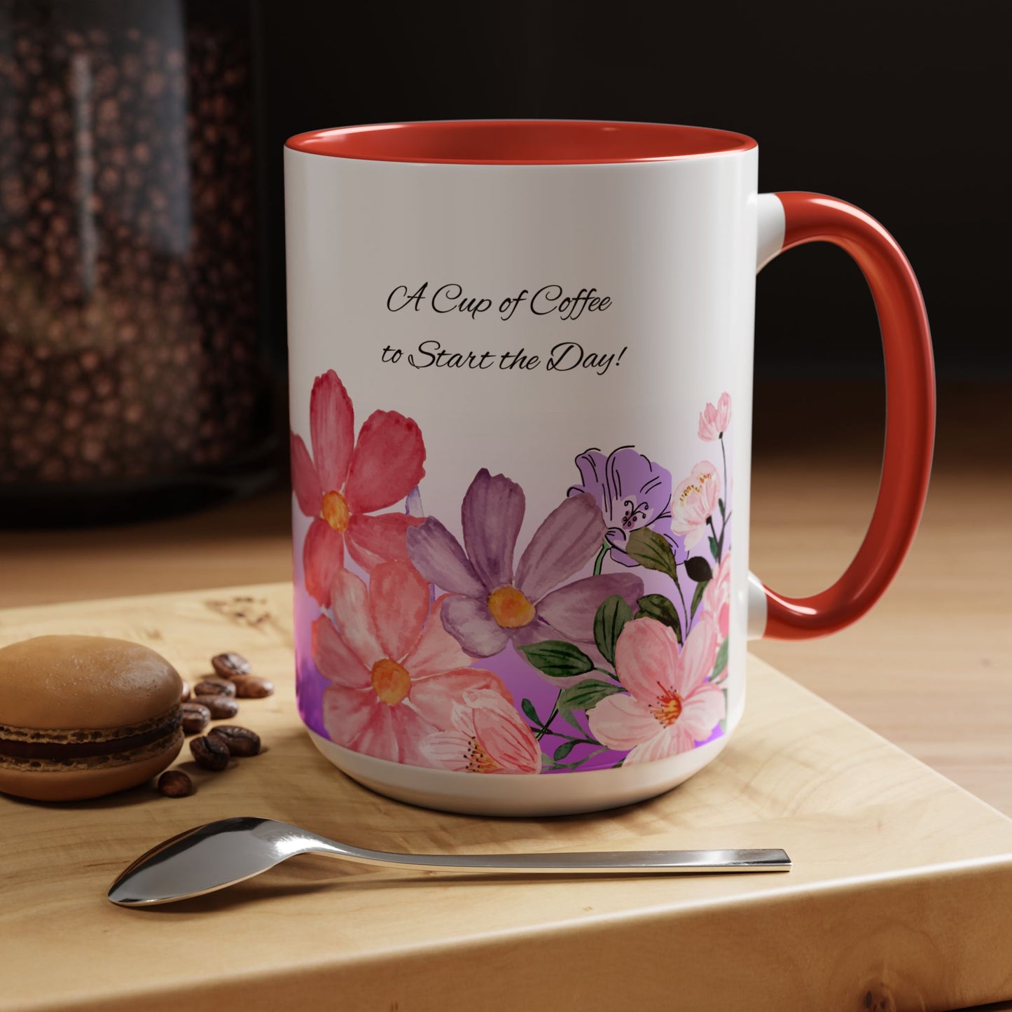 Inspirational Floral - Accent Coffee Mug (11, 15oz)