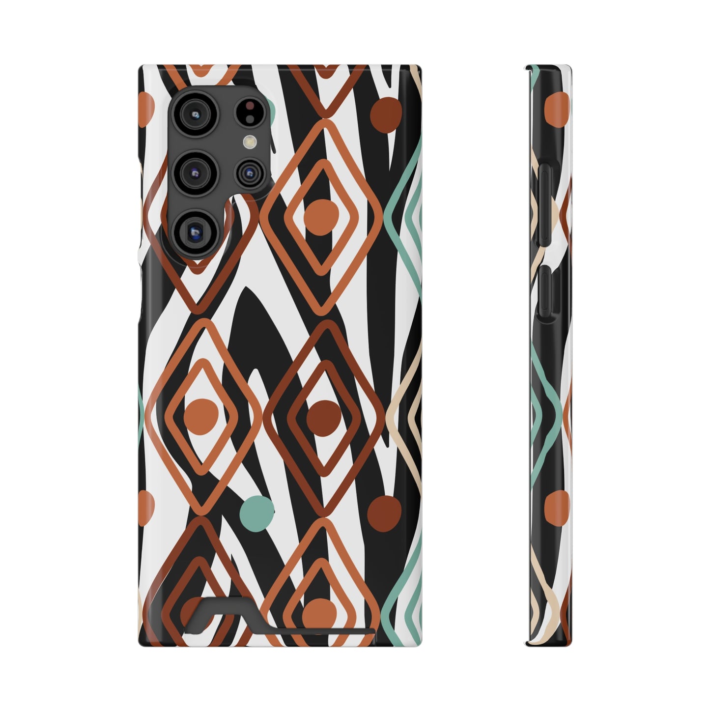 Ethnic Phone Case with Card Holder - Unique Phone Cases - Ethnic Print Phone Case