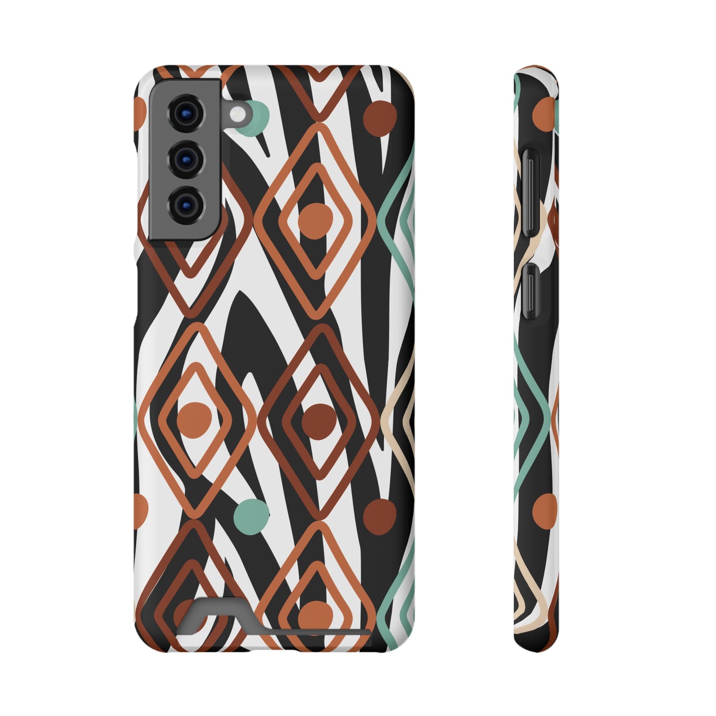 Ethnic Phone Case with Card Holder - Unique Phone Cases - Ethnic Print Phone Case