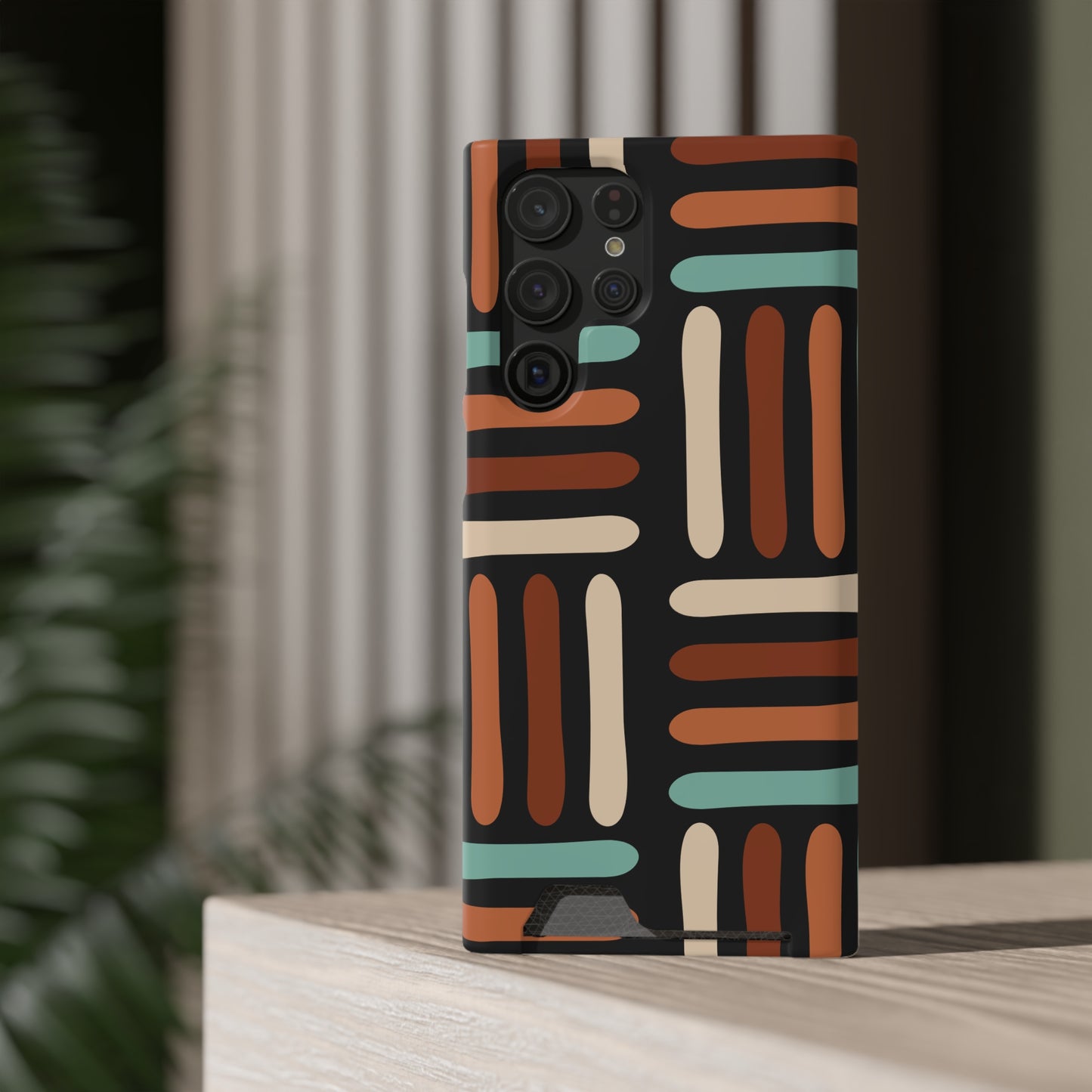 Ethnic Phone Case with Card Holder - Unique Phone Cases - Ethnic Print Phone Case