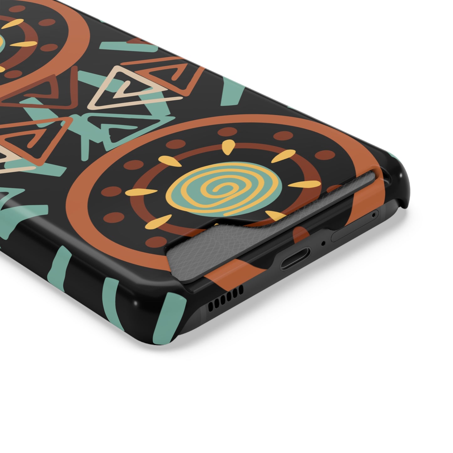 Ethnic Phone Case with Card Holder - Unique Phone Cases - Ethnic Print Phone Case