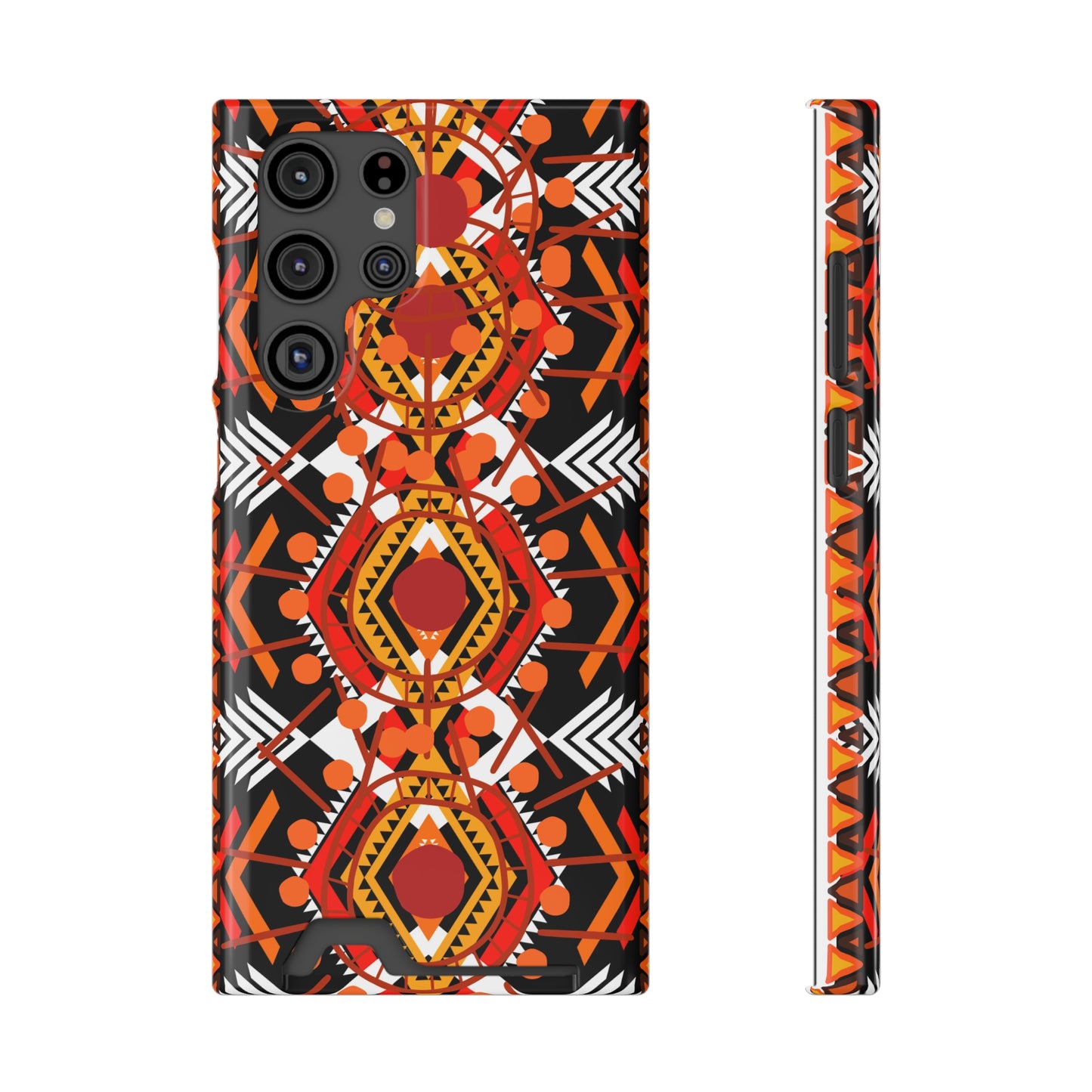 Ethnic Phone Case with Card Holder - Unique Phone Cases - Ethnic Print Phone Case