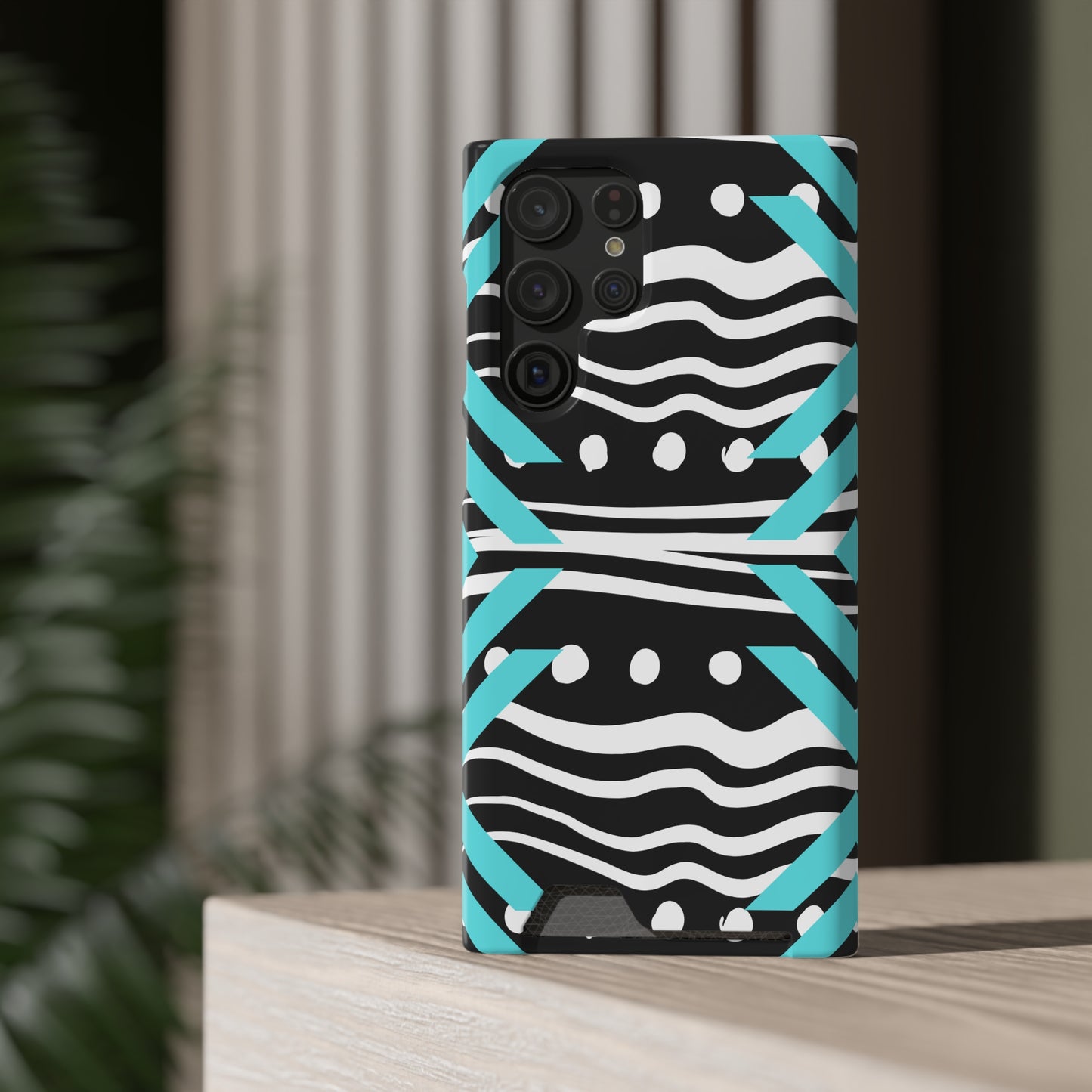 Ethnic Phone Case with Card Holder - Unique Phone Cases - Ethnic Print Phone Case