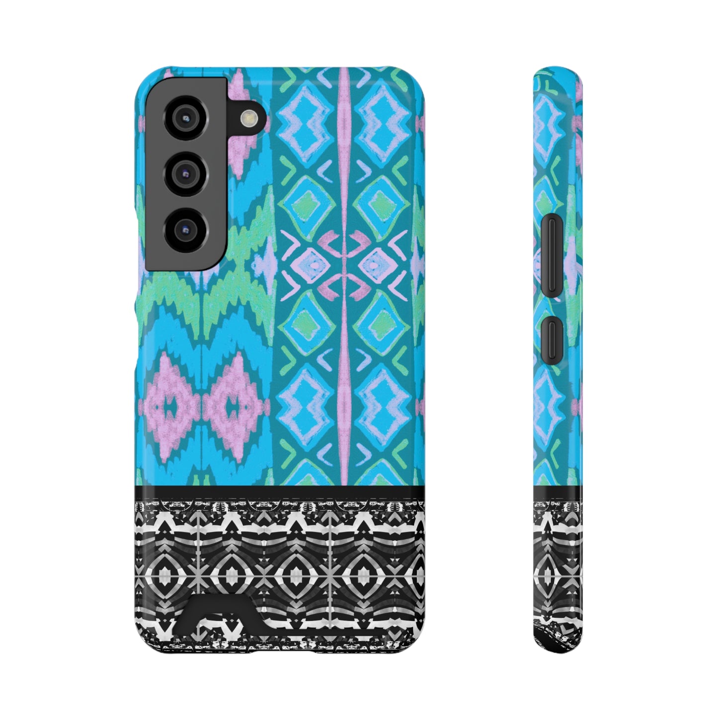 Ethnic Phone Case with Card Holder - Unique Phone Cases - African Print Phone Case