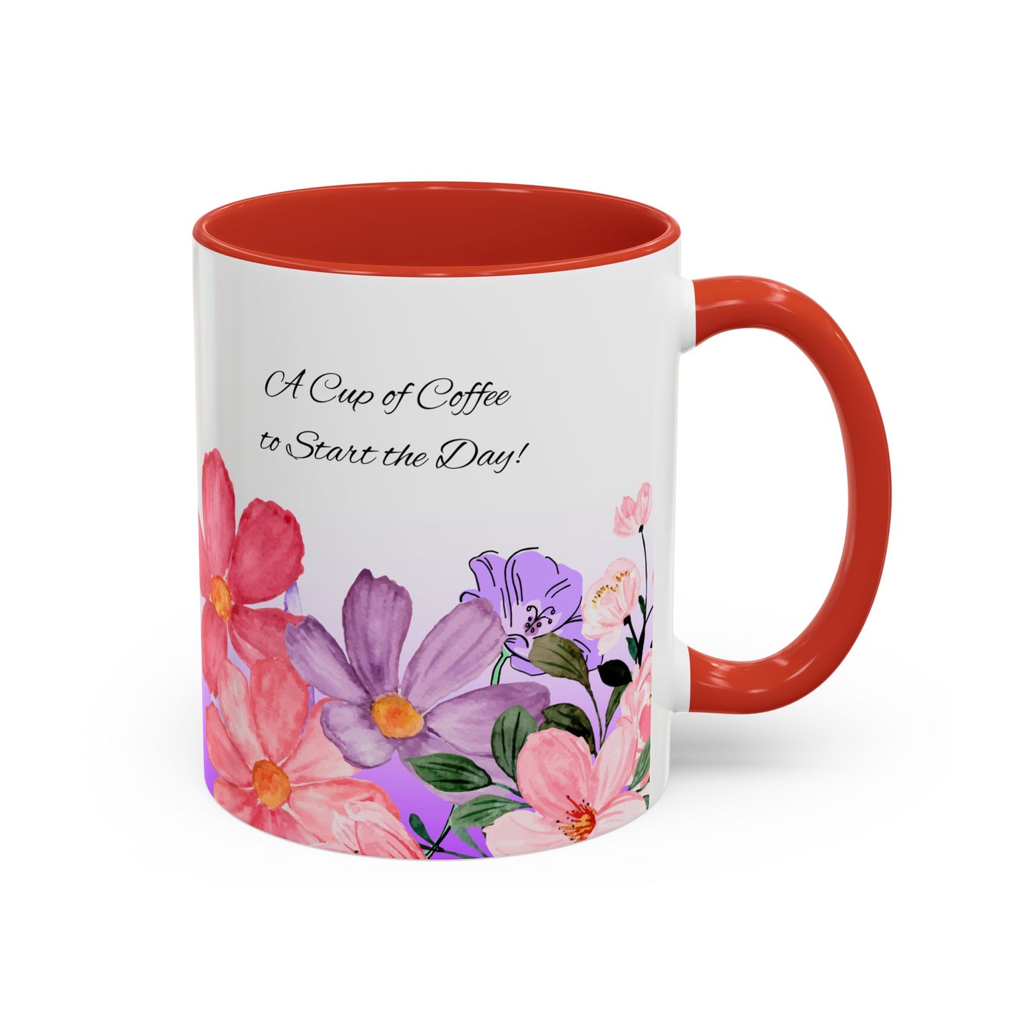 Inspirational Floral - Accent Coffee Mug (11, 15oz)