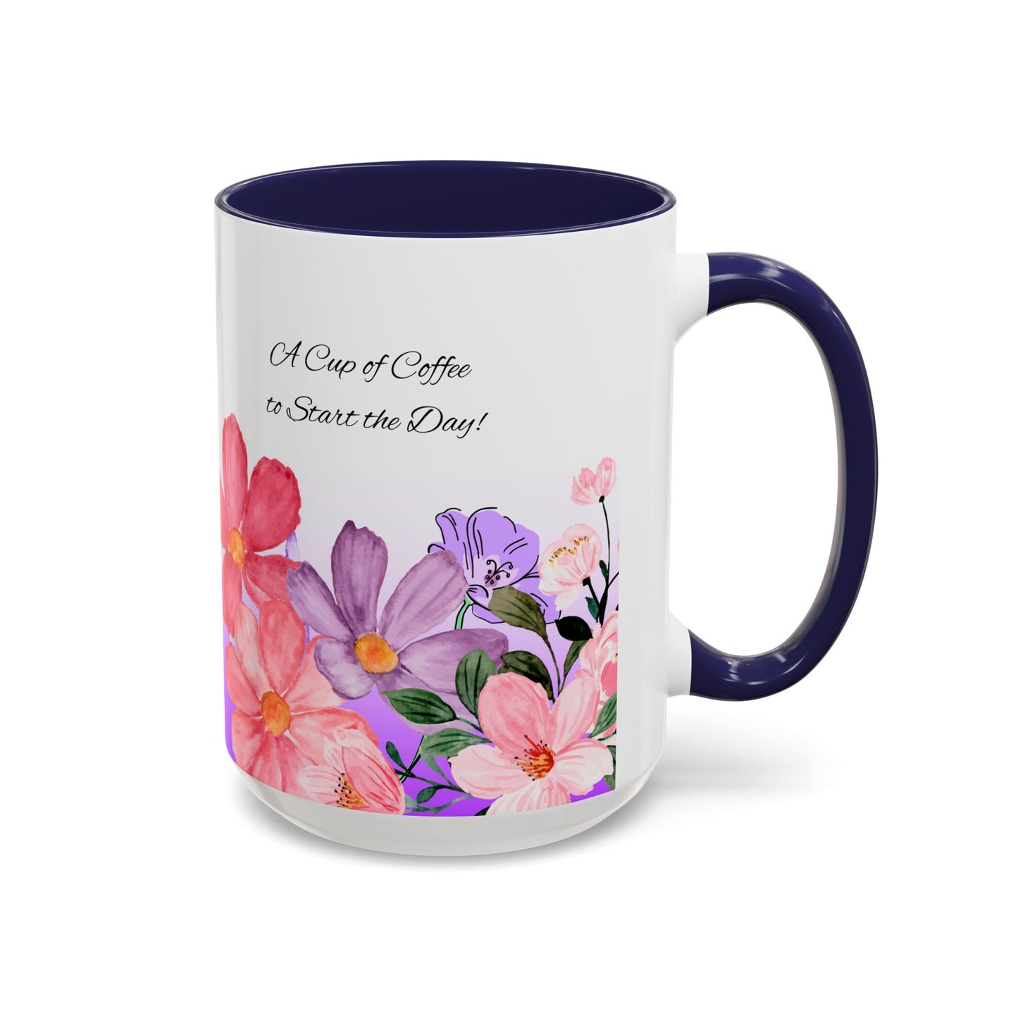 Inspirational Floral - Accent Coffee Mug (11, 15oz)