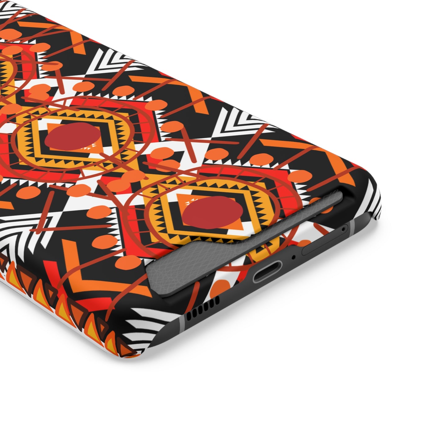 Ethnic Phone Case with Card Holder - Unique Phone Cases - Ethnic Print Phone Case