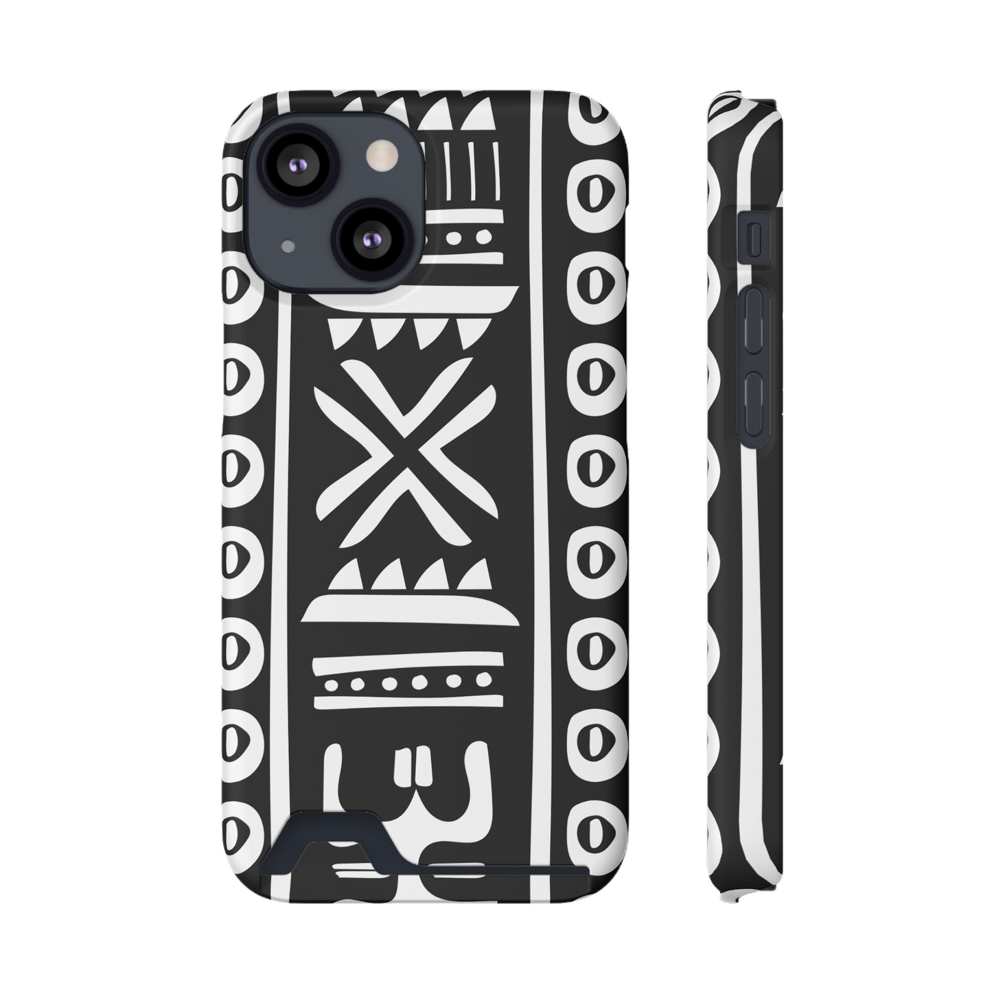 Ethnic Phone Case with Card Holder - Unique Phone Cases - African Print Phone Case