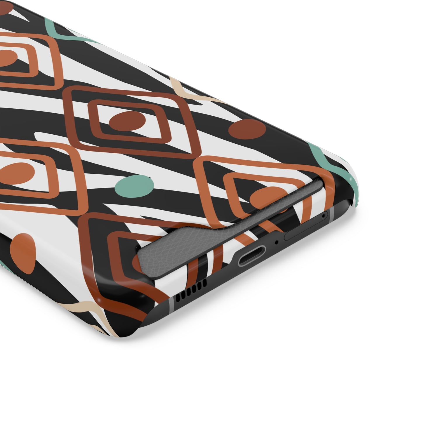 Ethnic Phone Case with Card Holder - Unique Phone Cases - Ethnic Print Phone Case