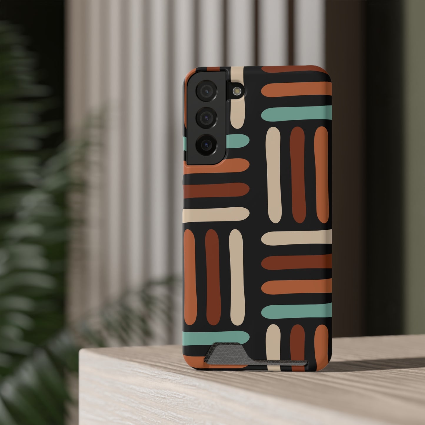 Ethnic Phone Case with Card Holder - Unique Phone Cases - Ethnic Print Phone Case