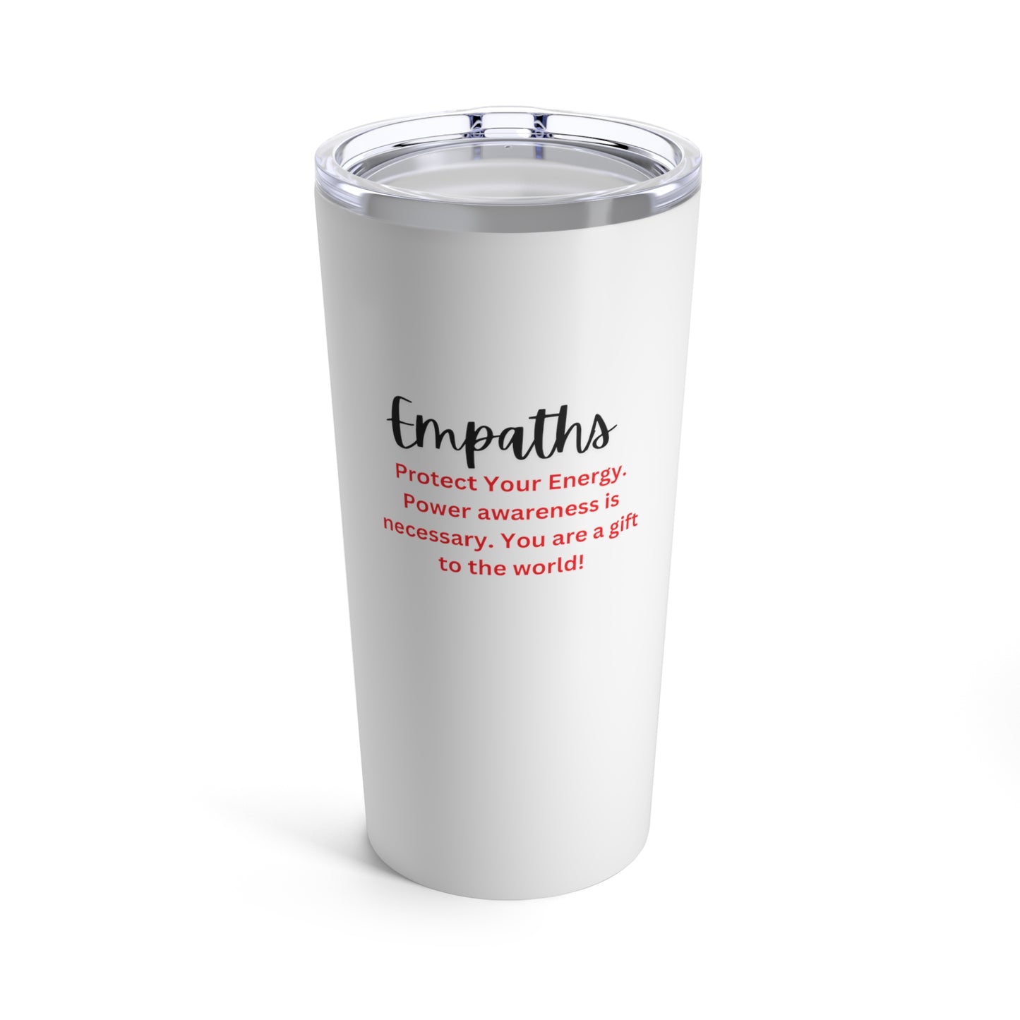 Inspirational Tumbler - "Empaths" (Word Art) - White Tumbler 20oz - Gifts - Women - Men - Etsy - Gifts - Coffee - Tea