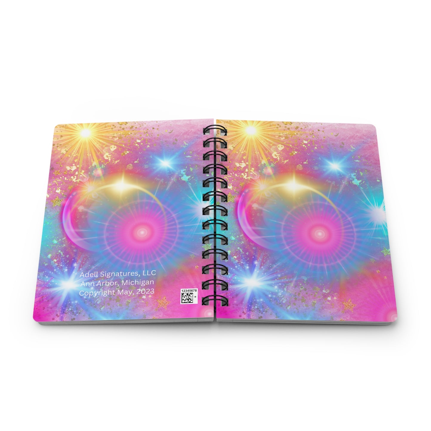 Journal Pastel Neon Bright Colored = Spiral Bound Journal