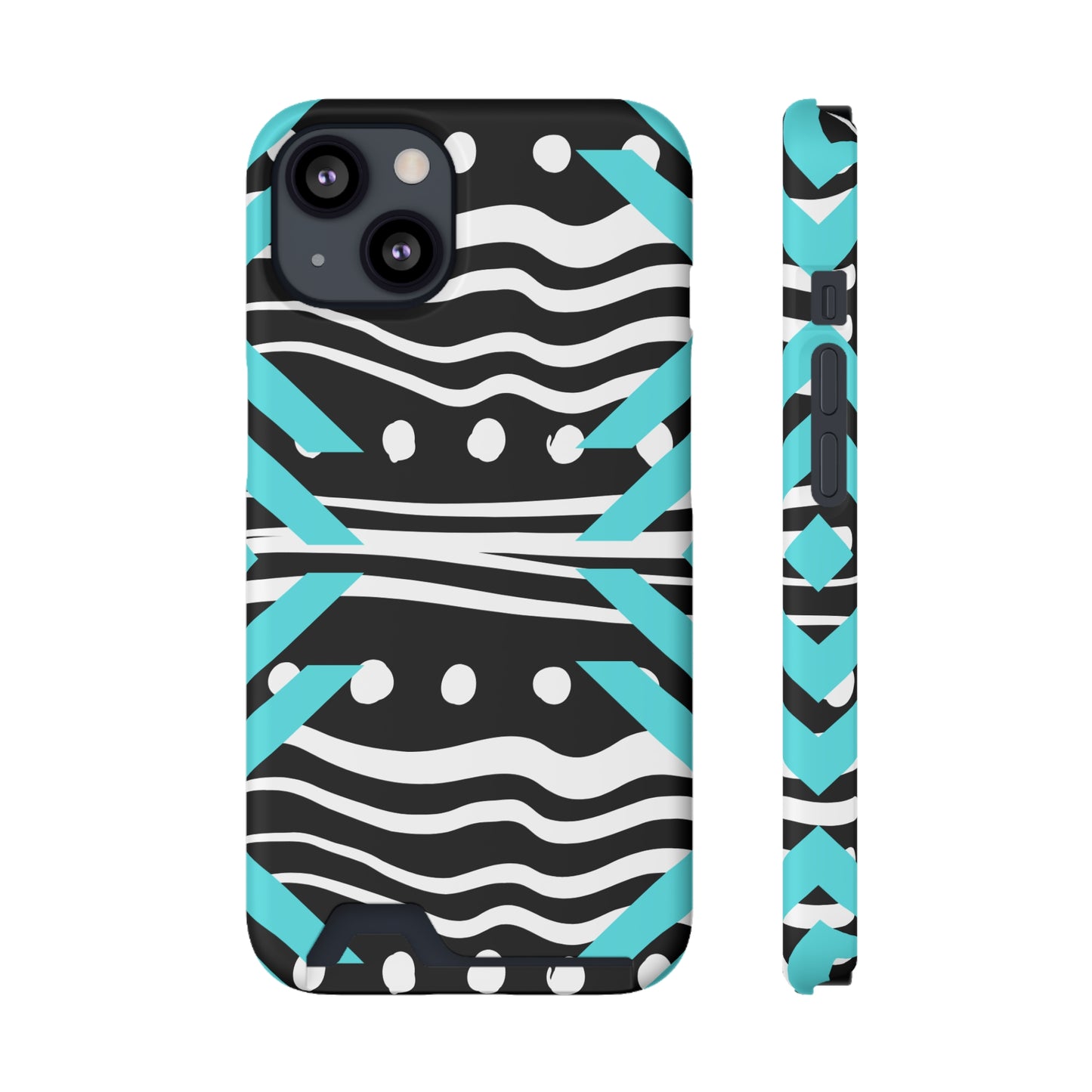 Ethnic Phone Case with Card Holder - Unique Phone Cases - Ethnic Print Phone Case