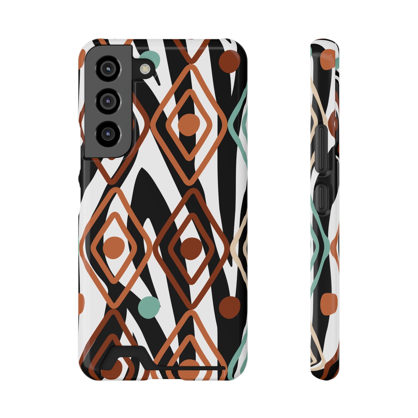 Ethnic Phone Case with Card Holder - Unique Phone Cases - Ethnic Print Phone Case