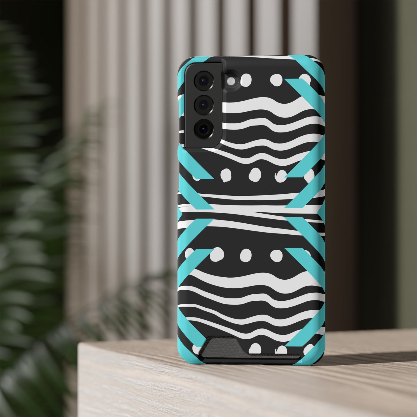 Ethnic Phone Case with Card Holder - Unique Phone Cases - Ethnic Print Phone Case