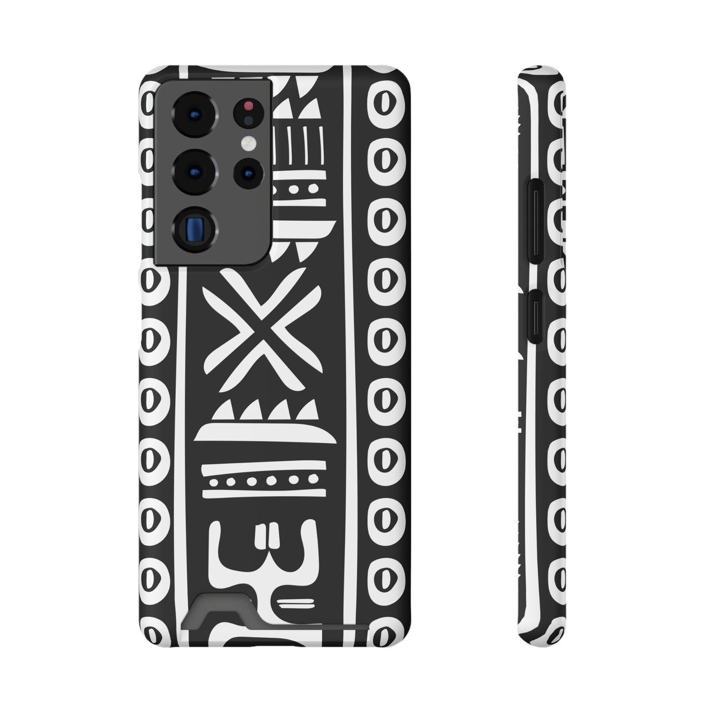 Ethnic Phone Case with Card Holder - Unique Phone Cases - African Print Phone Case