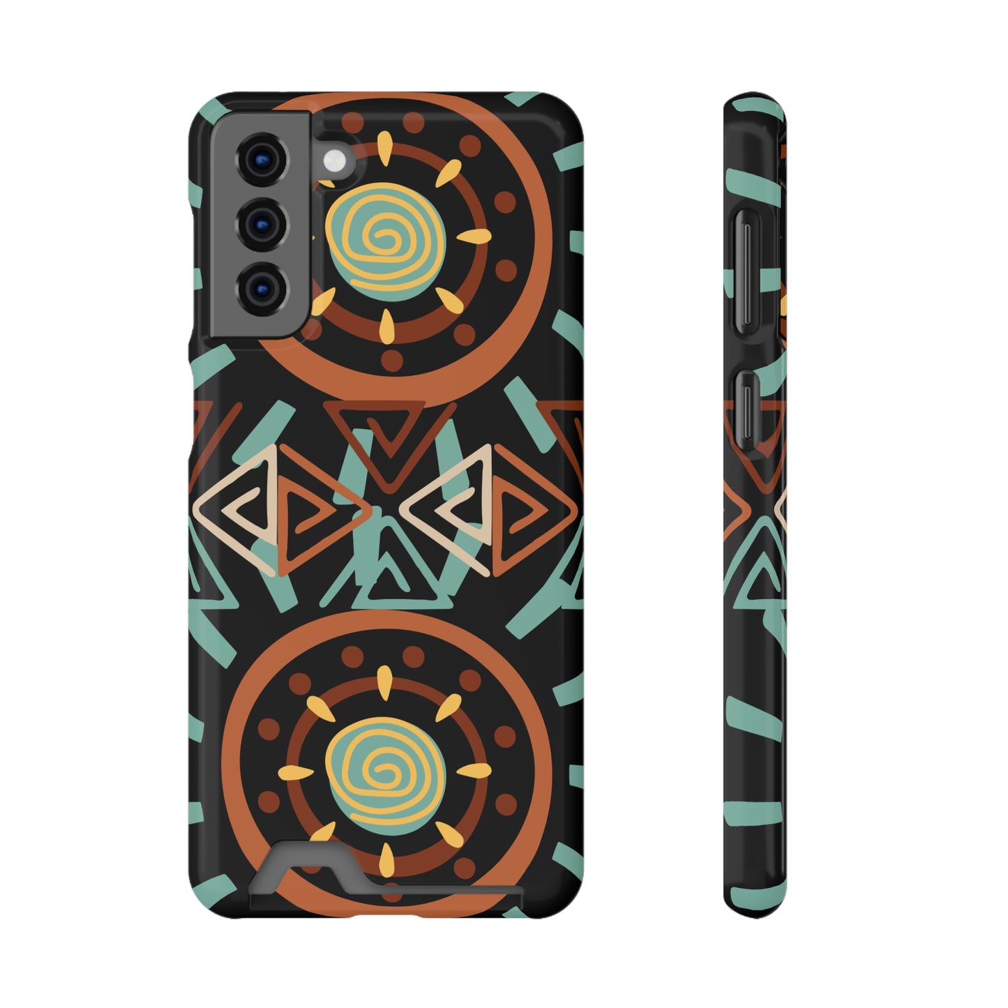 Ethnic Phone Case with Card Holder - Unique Phone Cases - Ethnic Print Phone Case