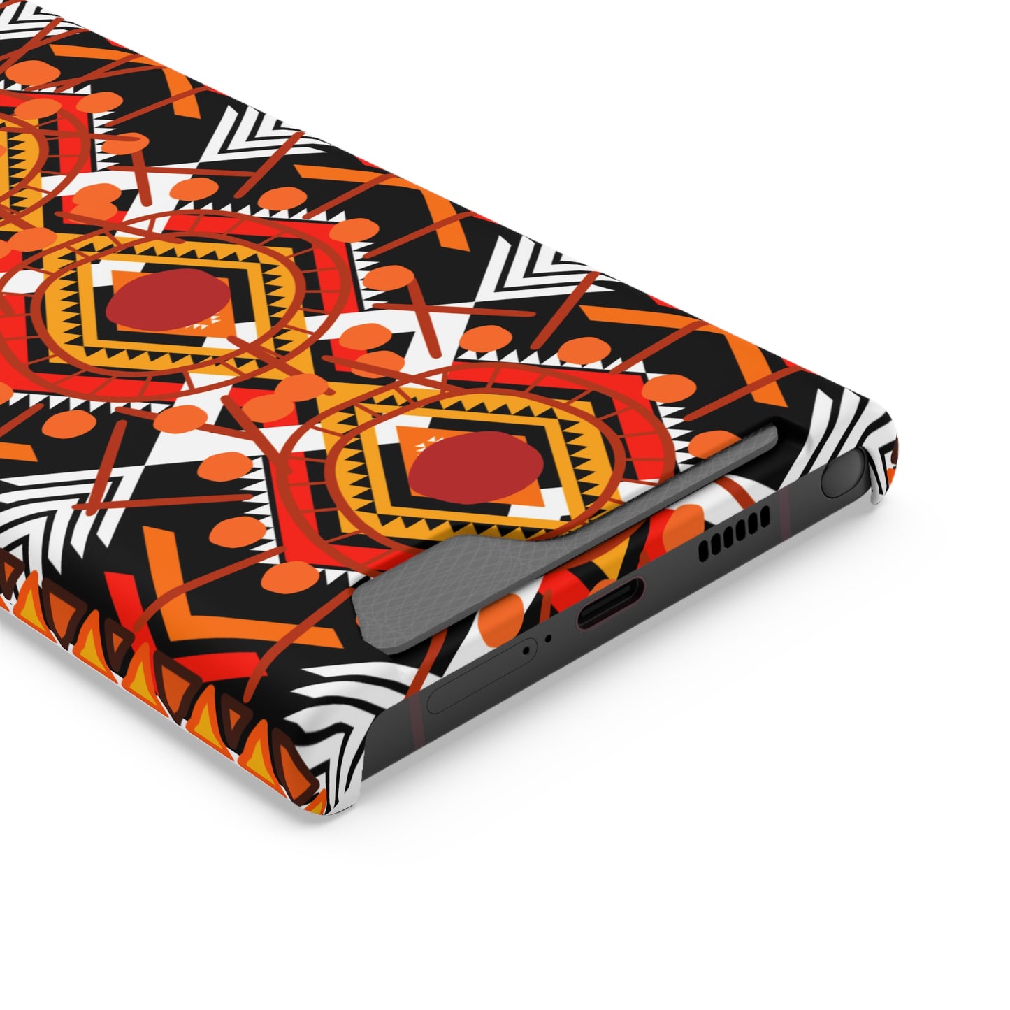 Ethnic Phone Case with Card Holder - Unique Phone Cases - Ethnic Print Phone Case