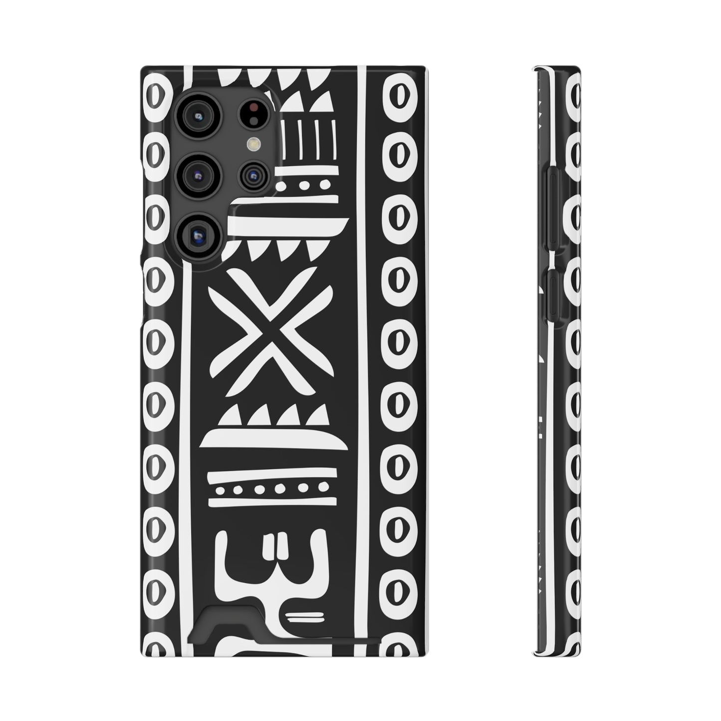 Ethnic Phone Case with Card Holder - Unique Phone Cases - African Print Phone Case