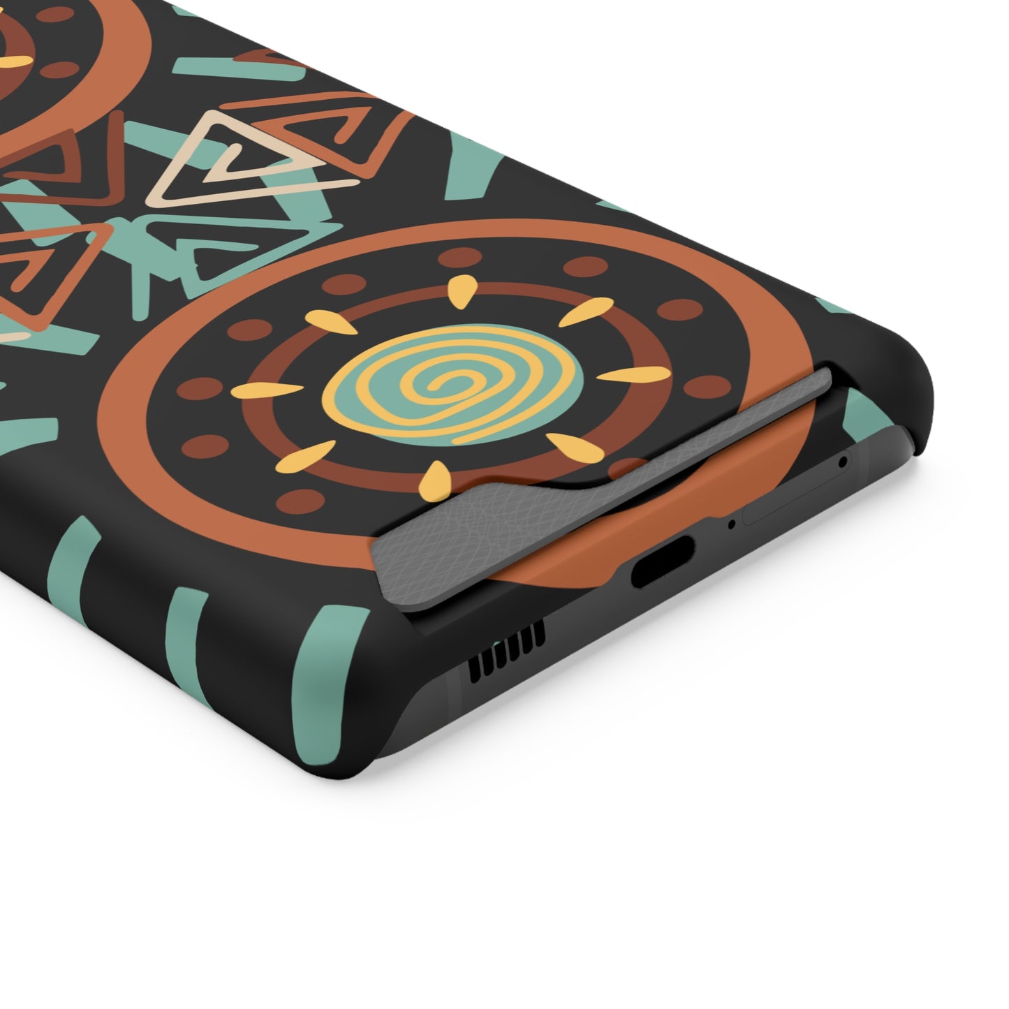 Ethnic Phone Case with Card Holder - Unique Phone Cases - Ethnic Print Phone Case