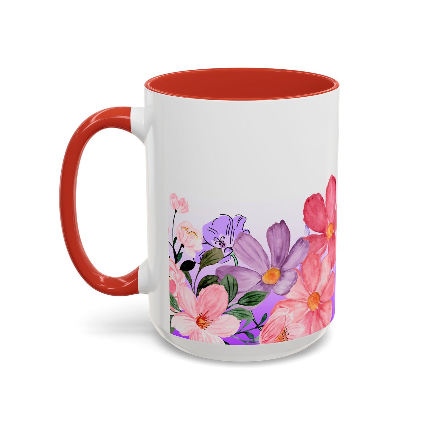 Inspirational Floral - Accent Coffee Mug (11, 15oz)