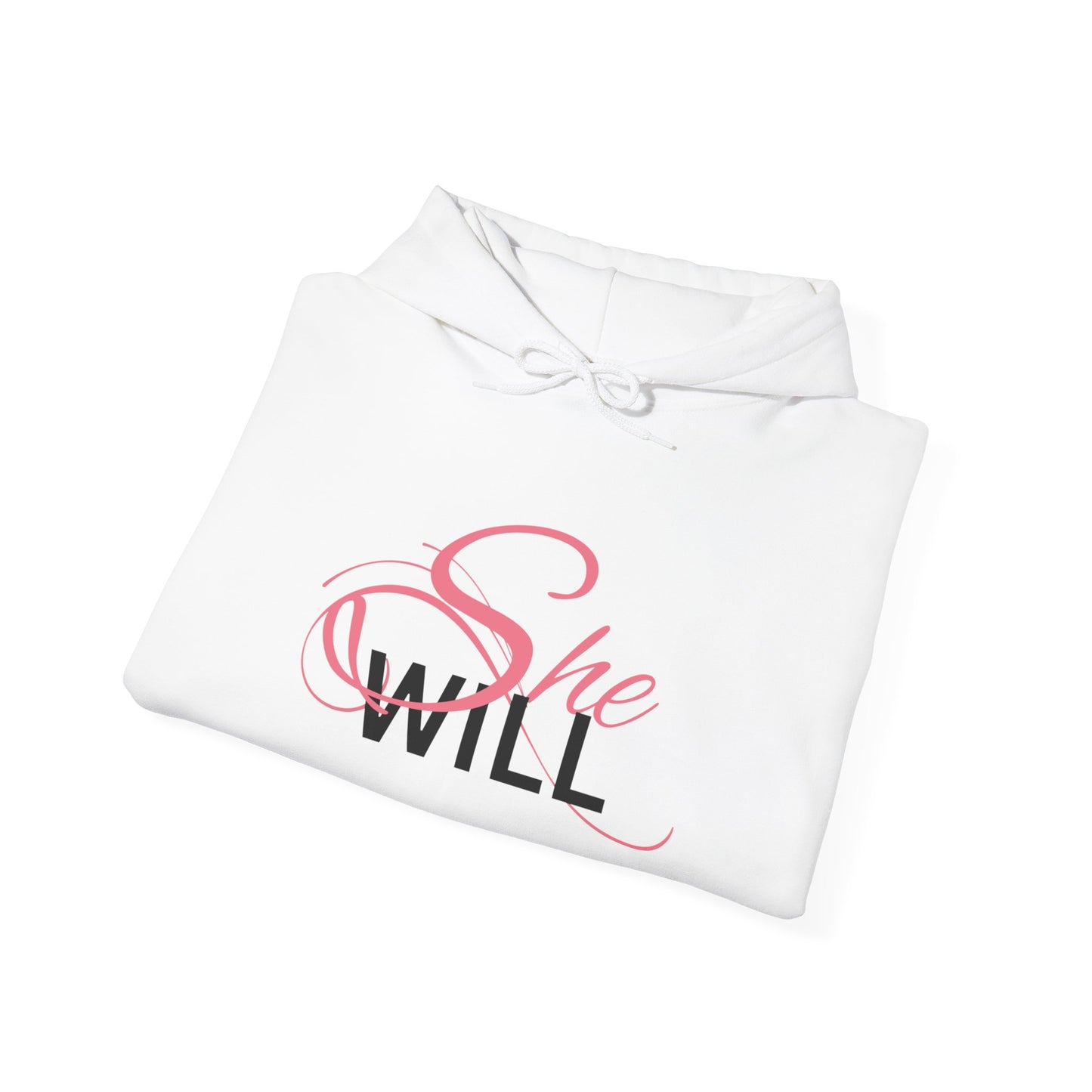 Pink "She Will" Unisex Heavy Blend™ Hooded Sweatshirt - Women - Girls - Hoodie