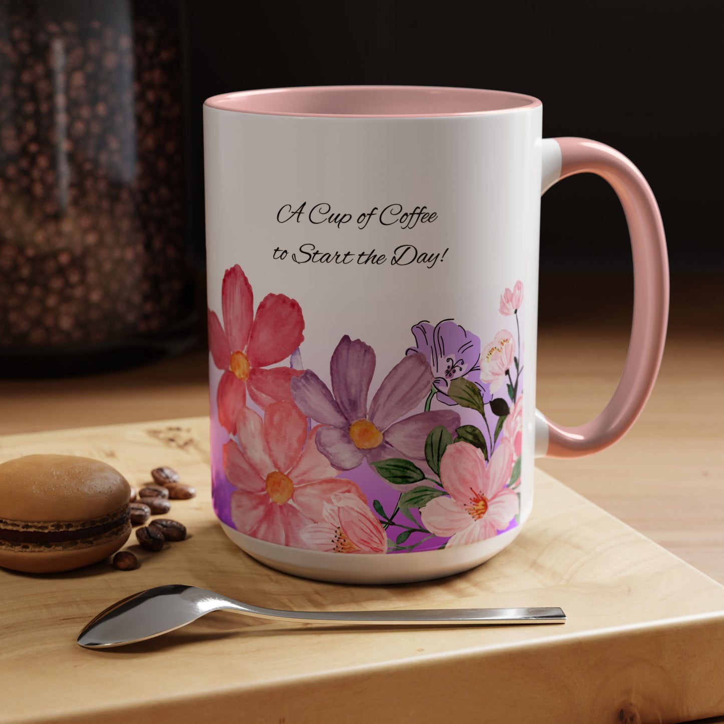 Inspirational Floral - Accent Coffee Mug (11, 15oz)