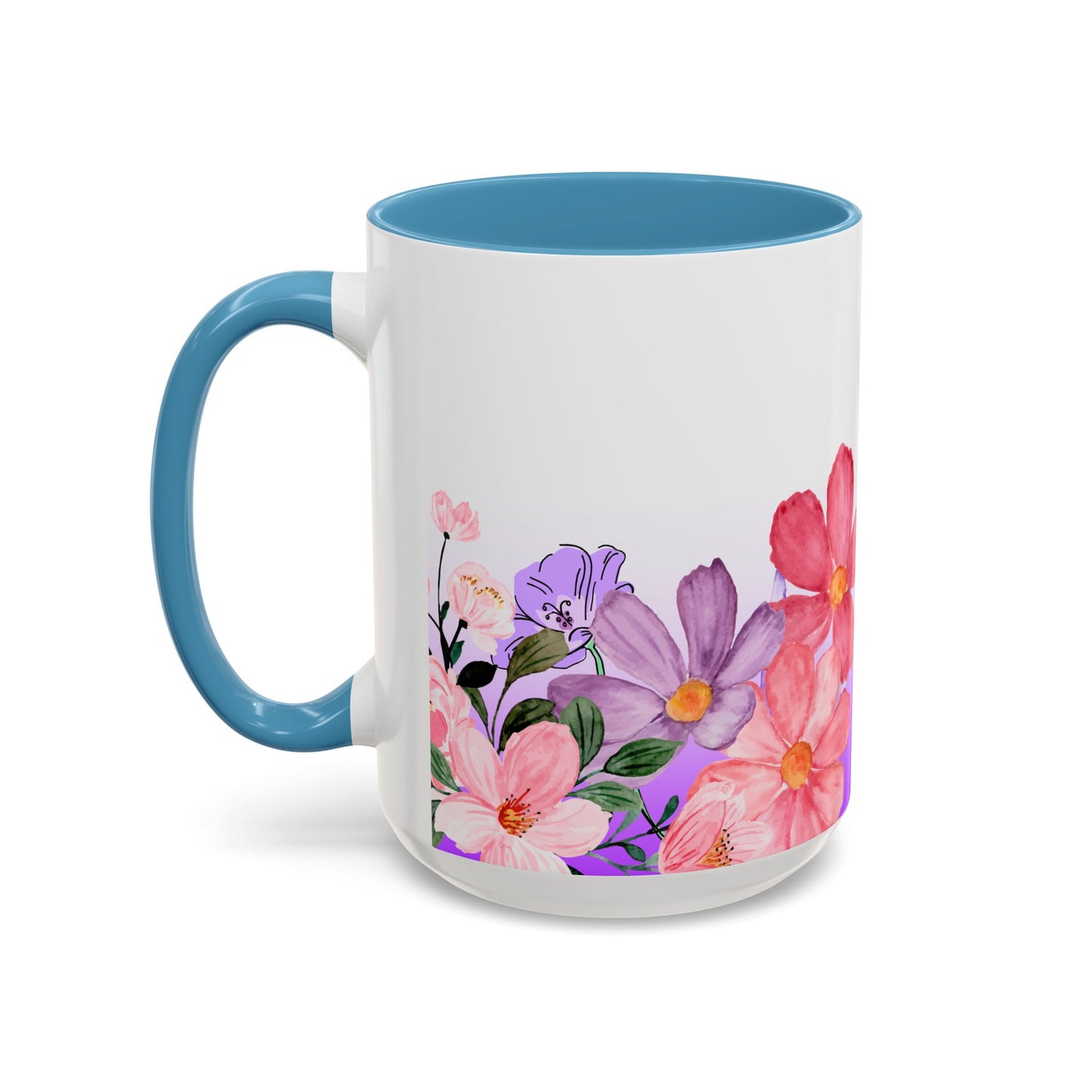 Inspirational Floral - Accent Coffee Mug (11, 15oz)