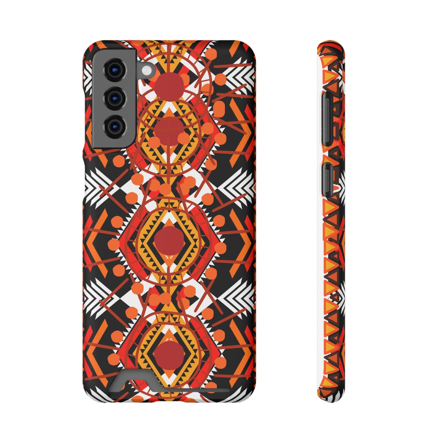 Ethnic Phone Case with Card Holder - Unique Phone Cases - Ethnic Print Phone Case