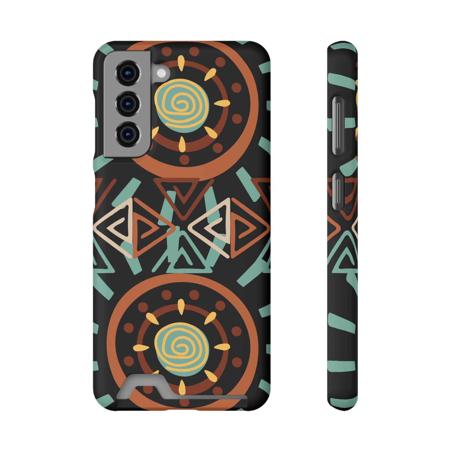 Ethnic Phone Case with Card Holder - Unique Phone Cases - Ethnic Print Phone Case