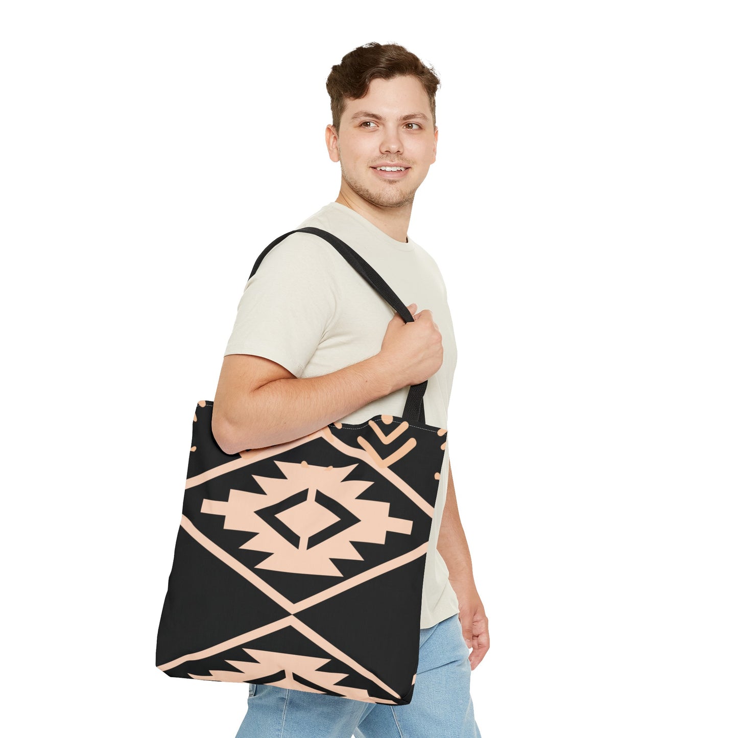 Tote Bag (AOP) - Stylish Tote Bags - Pink & Black