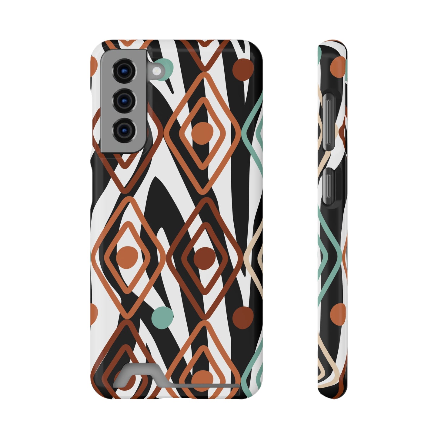 Ethnic Phone Case with Card Holder - Unique Phone Cases - Ethnic Print Phone Case