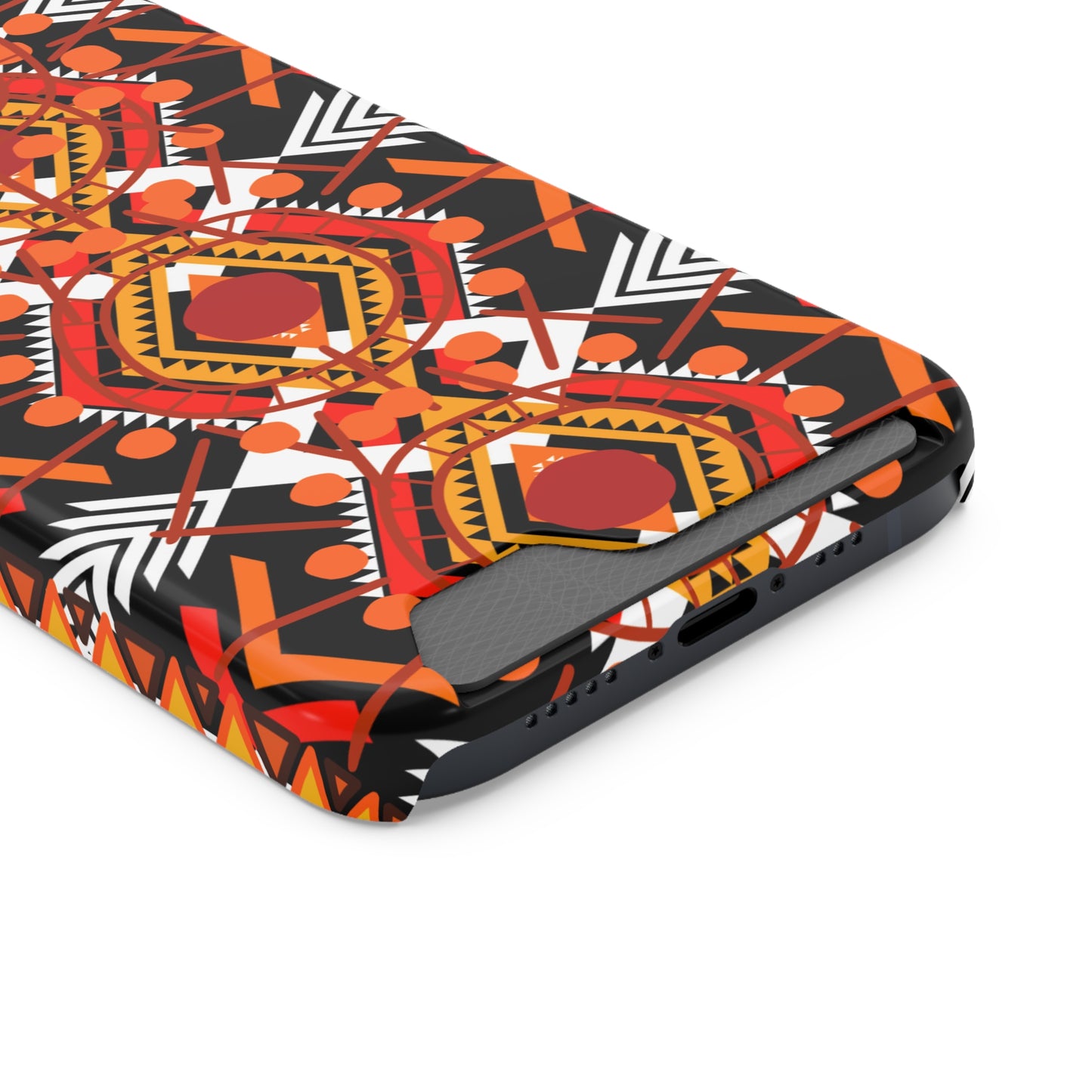 Ethnic Phone Case with Card Holder - Unique Phone Cases - Ethnic Print Phone Case