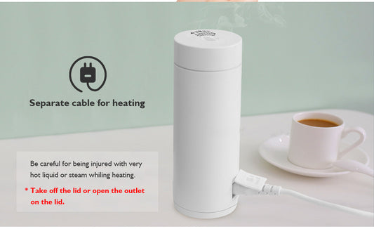 MIUI Electric Hot Water Cupsmall Portable Travel Heating Kettle Smart Insulation Mini Health Boiling Water Cup