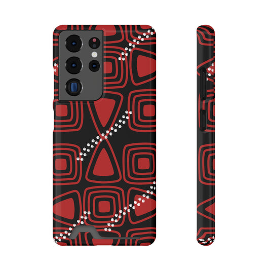 Ethnic Phone Case with Card Holder - Unique Phone Cases - Ethnic Print Phone Case