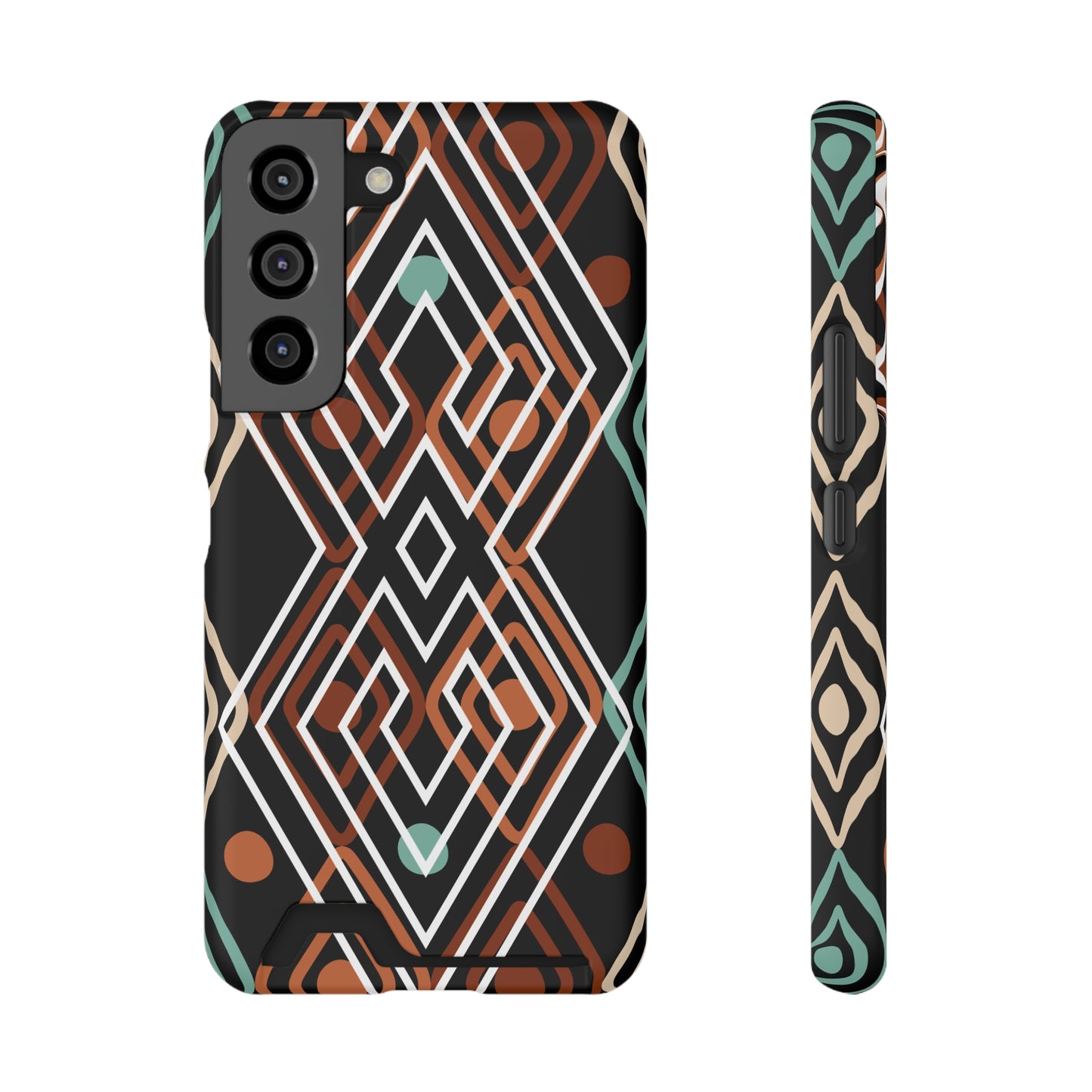 Ethnic Phone Case with Card Holder - Unique Phone Cases - Ethnic Print Phone Case