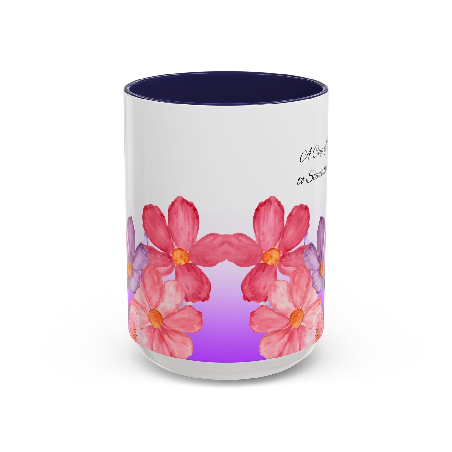 Inspirational Floral - Accent Coffee Mug (11, 15oz)