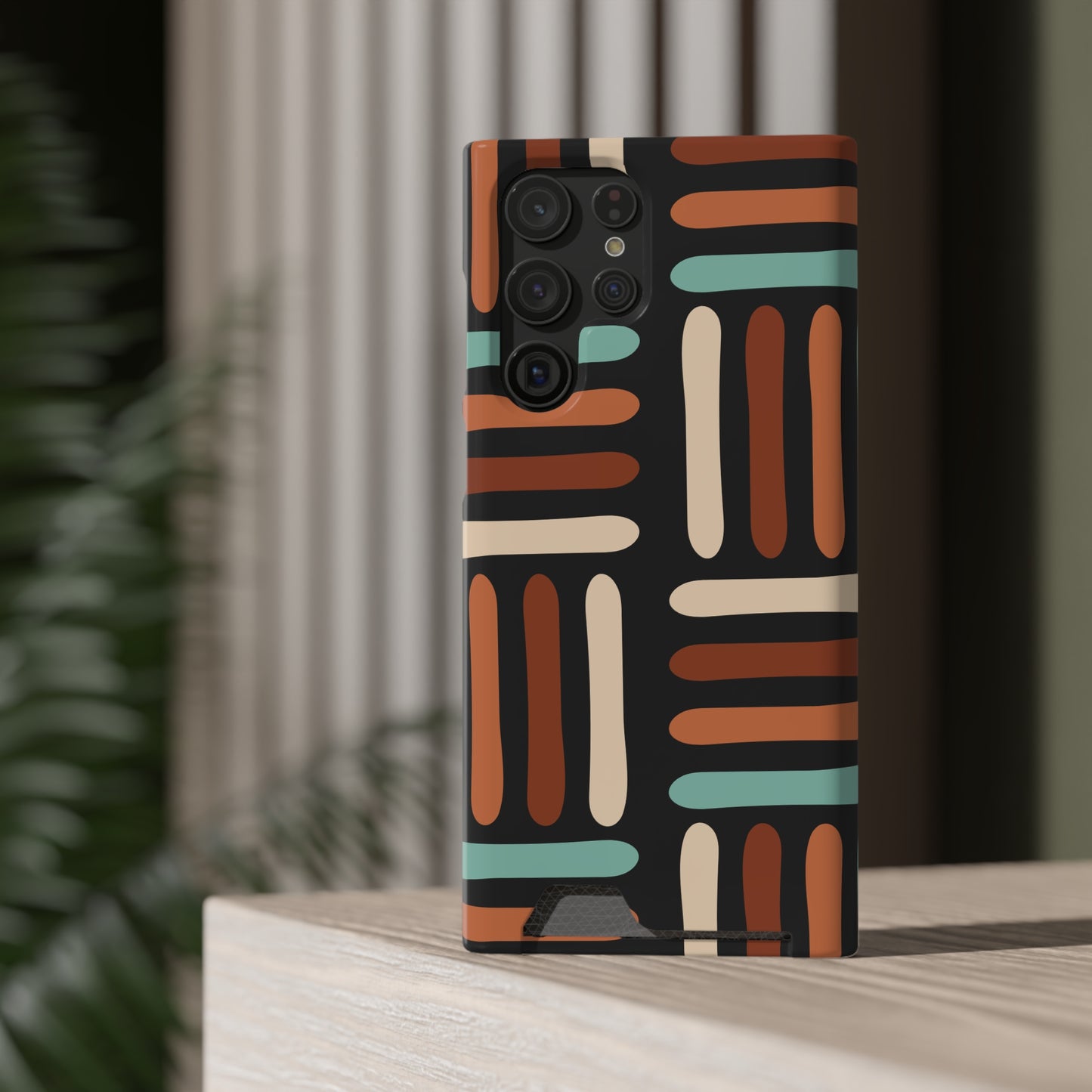 Ethnic Phone Case with Card Holder - Unique Phone Cases - Ethnic Print Phone Case