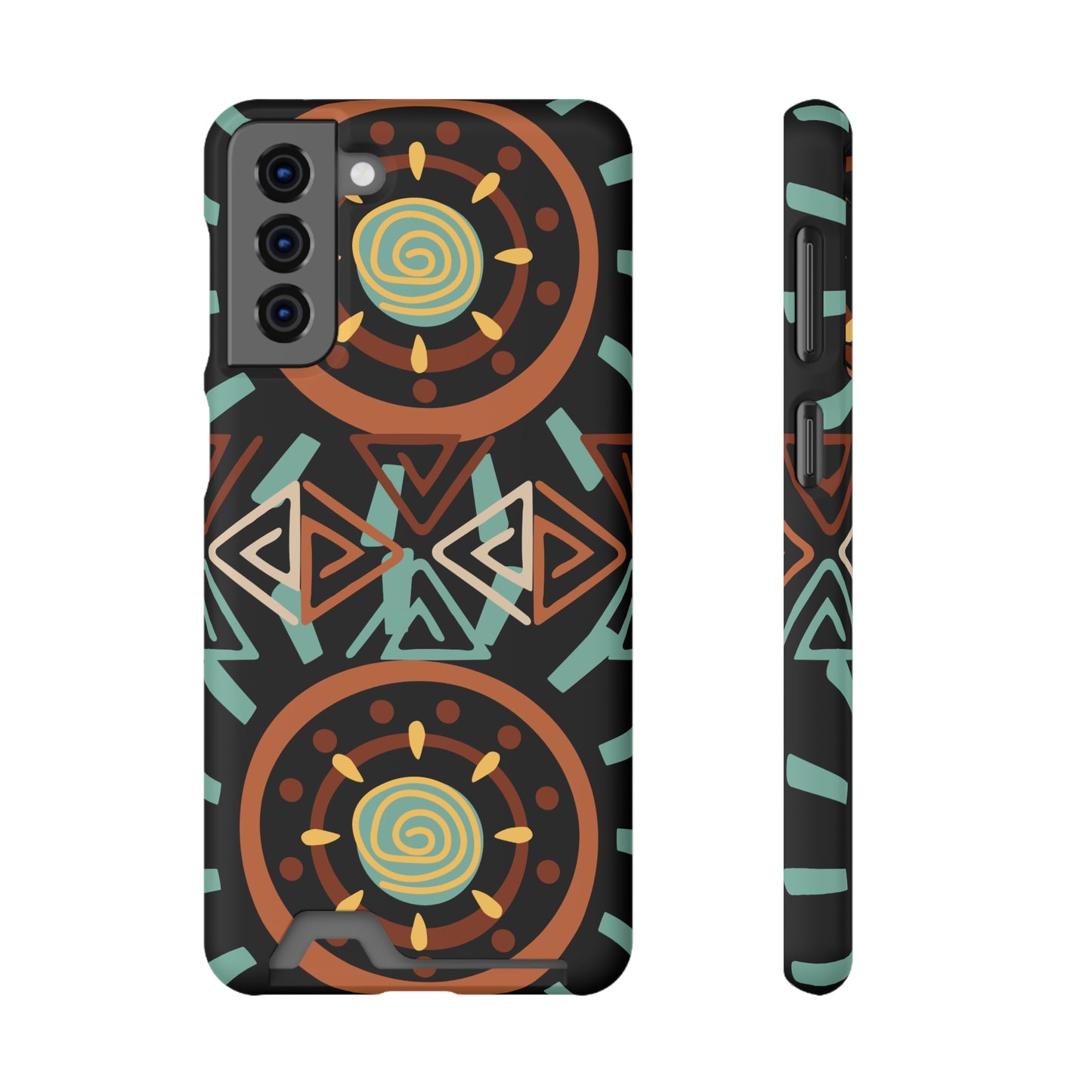 Ethnic Phone Case with Card Holder - Unique Phone Cases - Ethnic Print Phone Case