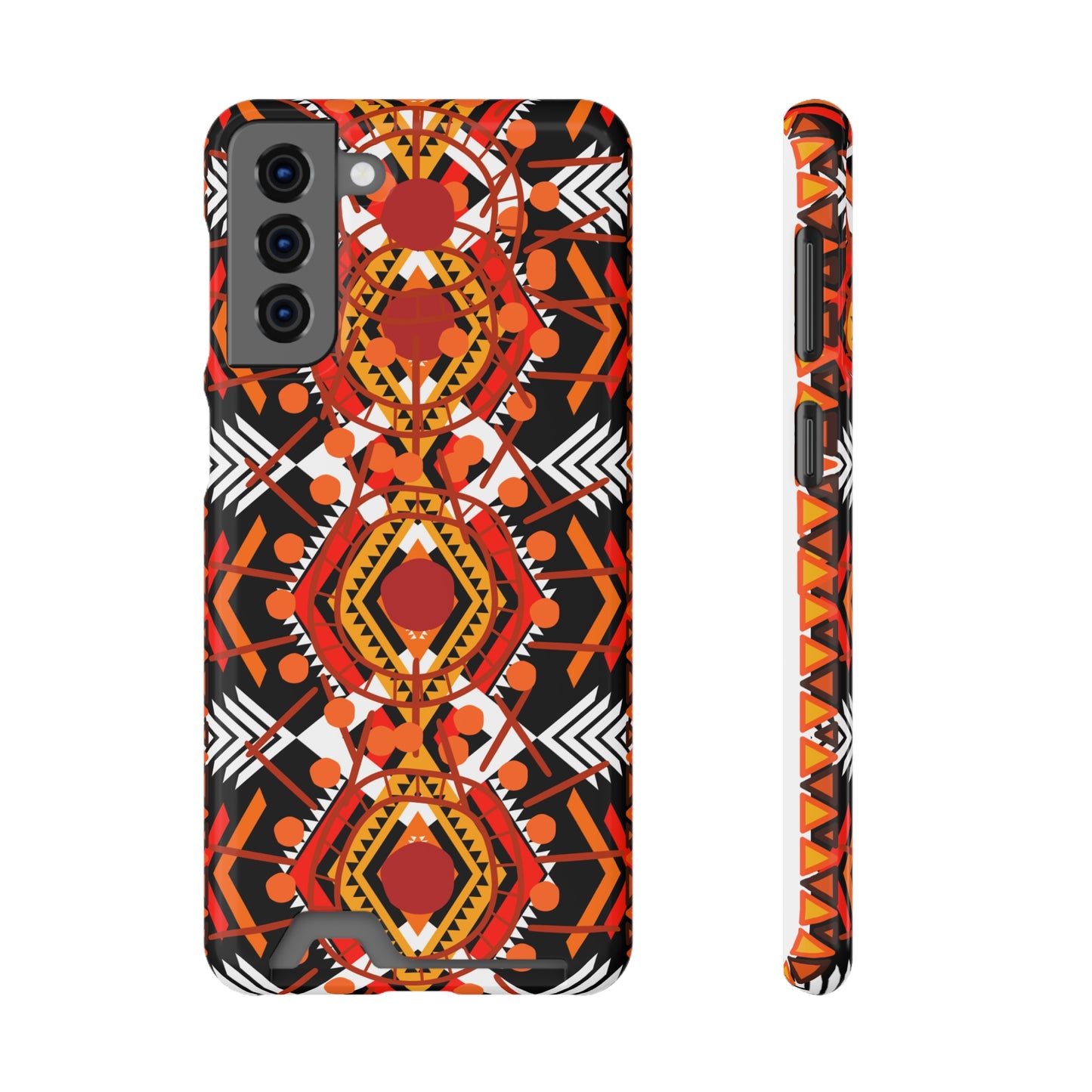 Ethnic Phone Case with Card Holder - Unique Phone Cases - Ethnic Print Phone Case