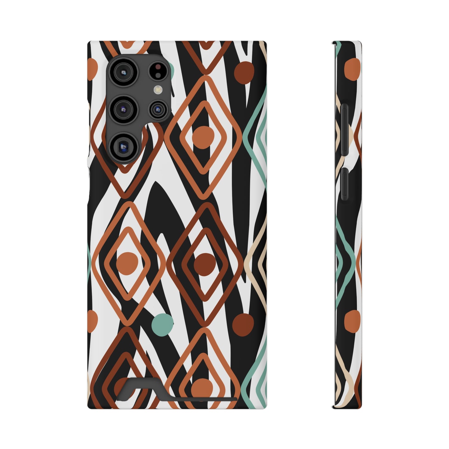 Ethnic Phone Case with Card Holder - Unique Phone Cases - Ethnic Print Phone Case