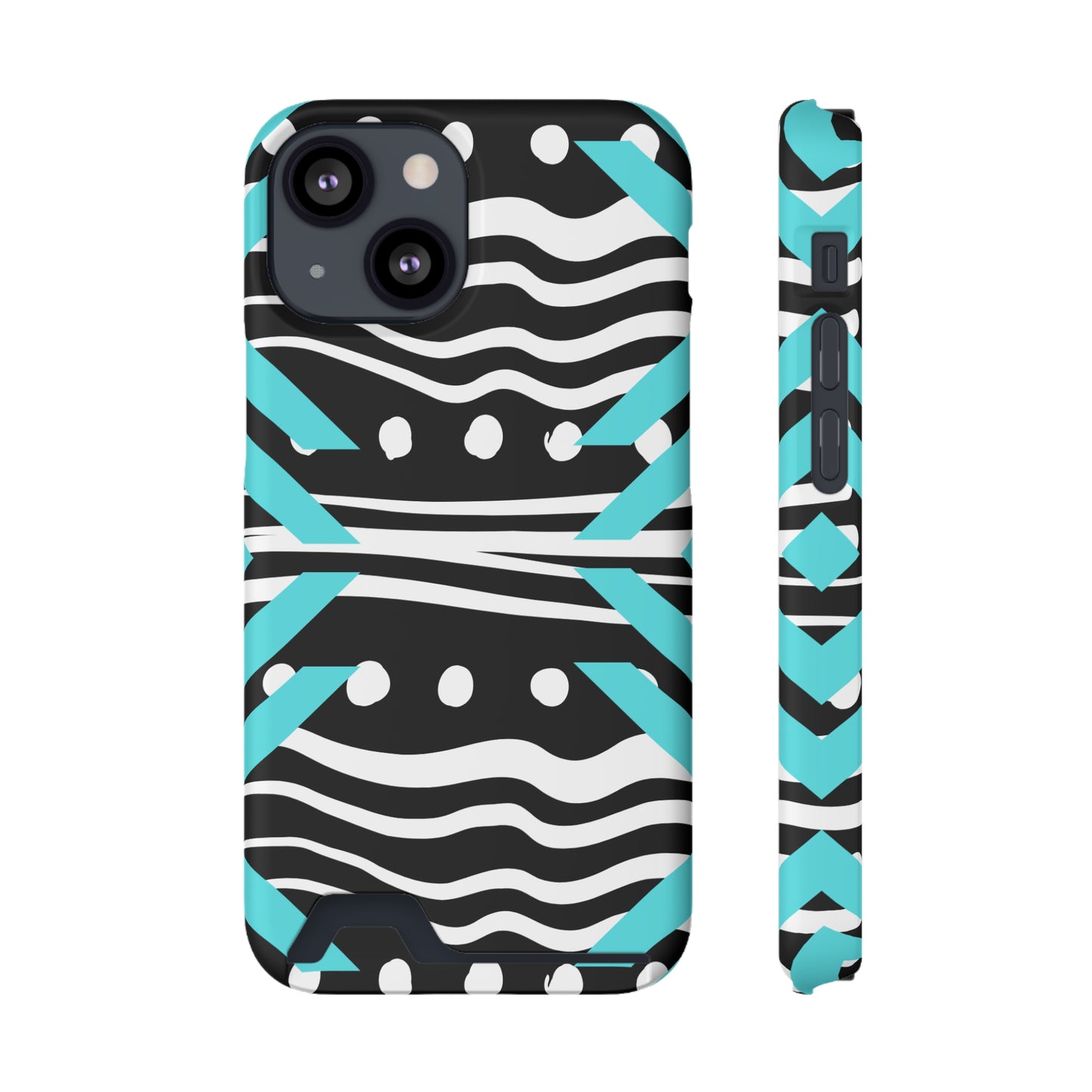 Ethnic Phone Case with Card Holder - Unique Phone Cases - Ethnic Print Phone Case