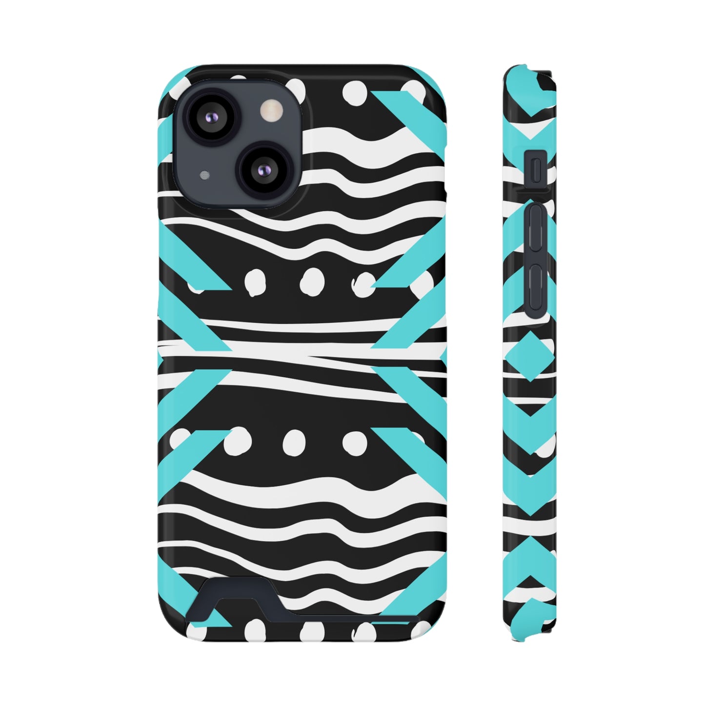 Ethnic Phone Case with Card Holder - Unique Phone Cases - Ethnic Print Phone Case