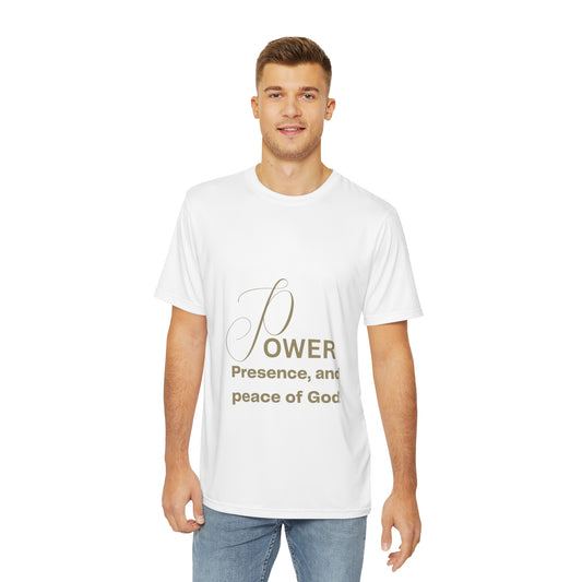 "Power Presence and Peace of God" Inspirational - Men's Polyester Tee (AOP)