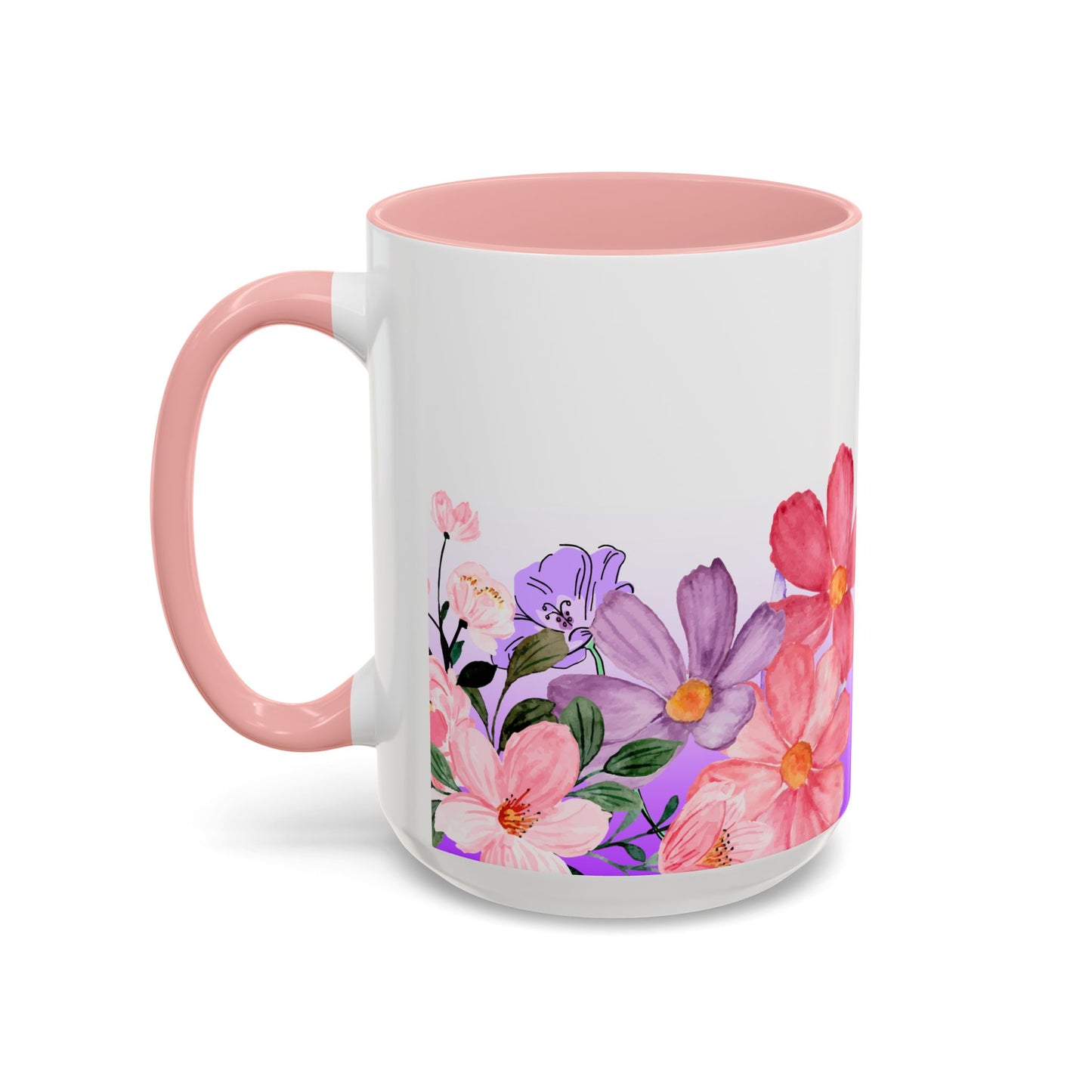 Inspirational Floral - Accent Coffee Mug (11, 15oz)